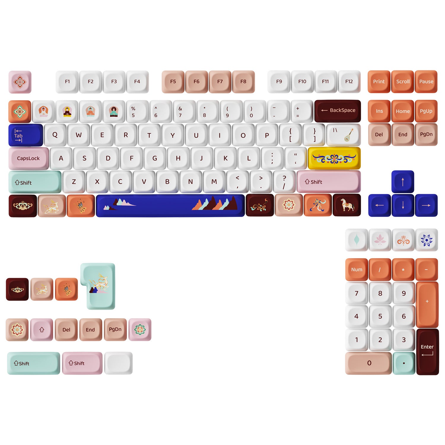 Nine Colored Jataka Keycaps