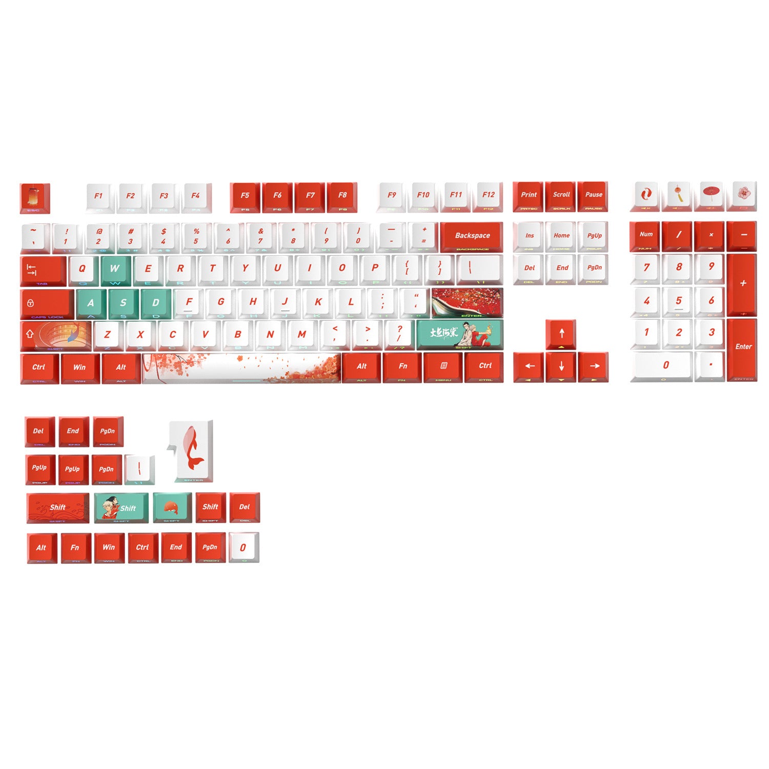 Big Fish Begonia Side Backlight Keycaps