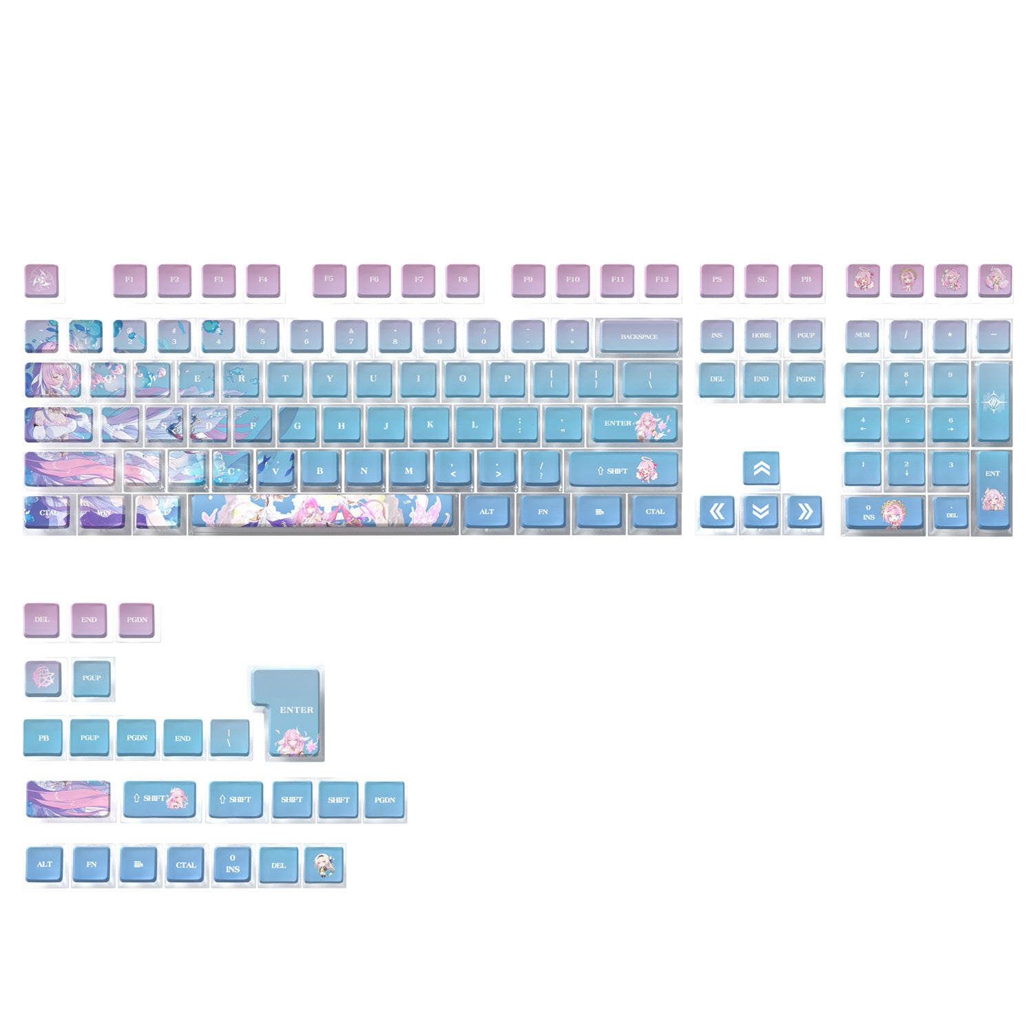 Elysia Four-Sided Backlight Keycaps
