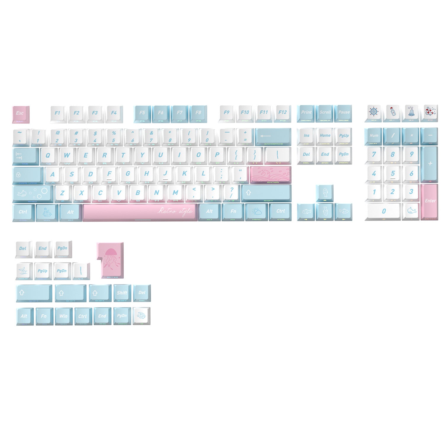 Original Message In Bottle Side Backlight Keycaps
