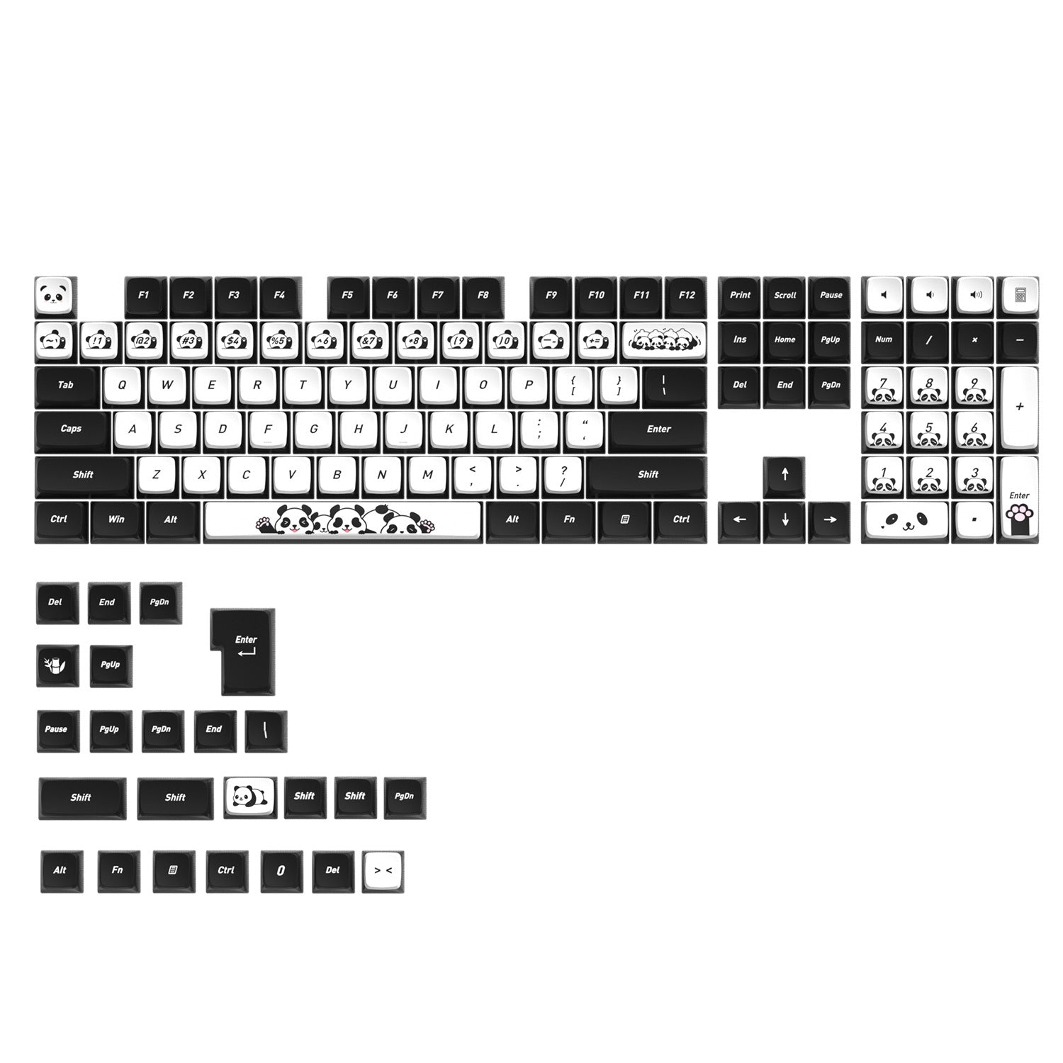 Panda Four-Sided Backlight Keycaps