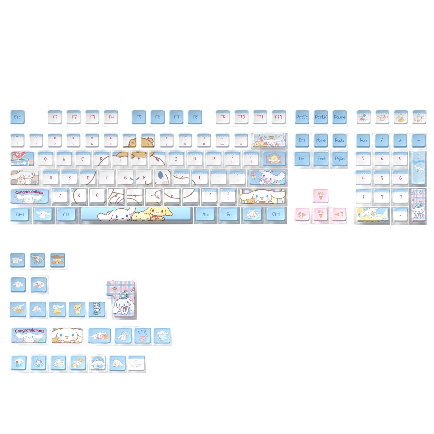 Cinnamoroll Four-Sided Backlight Keycaps