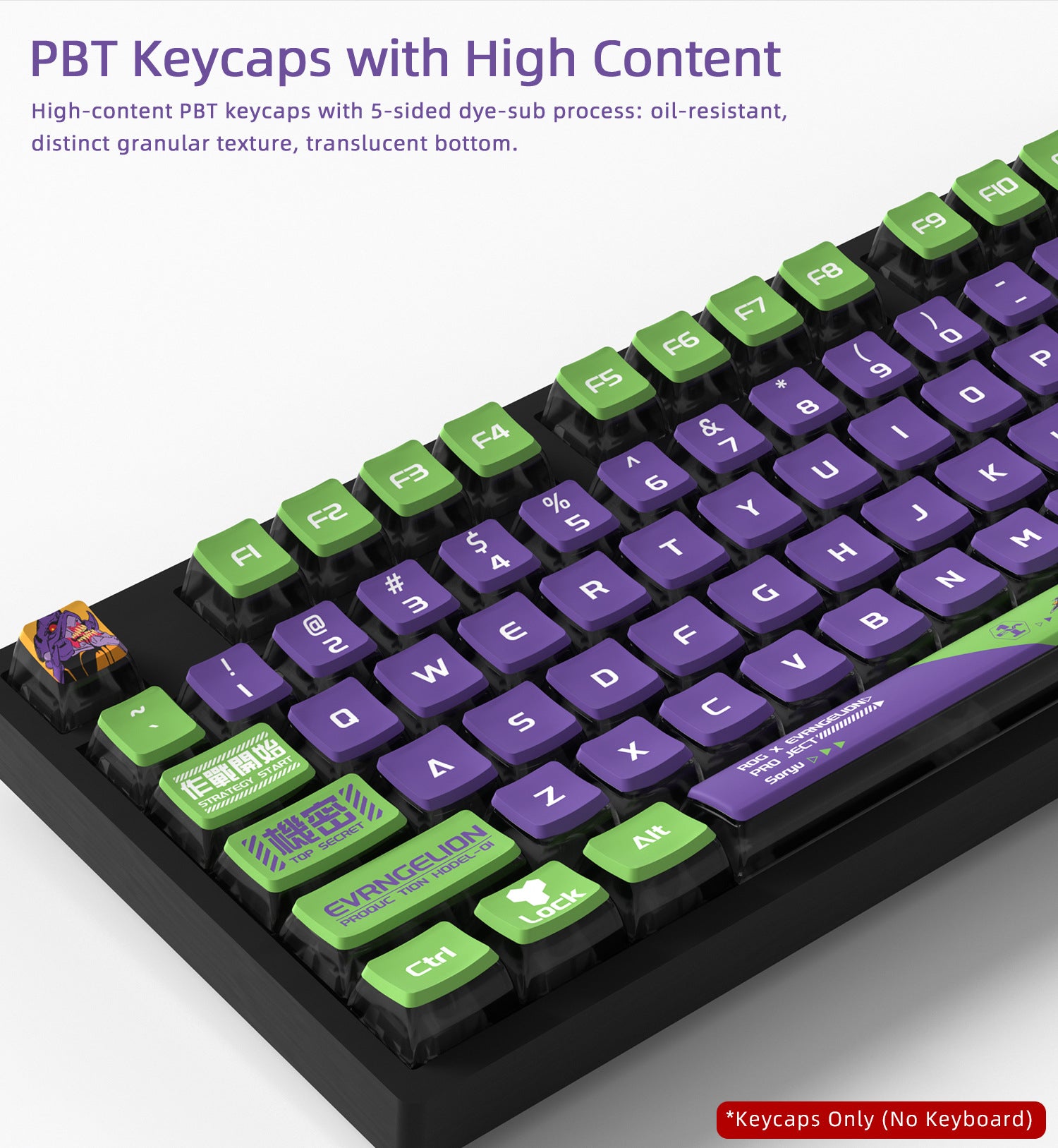 EVA Unit-01 Four-Sided Backlight Keycaps