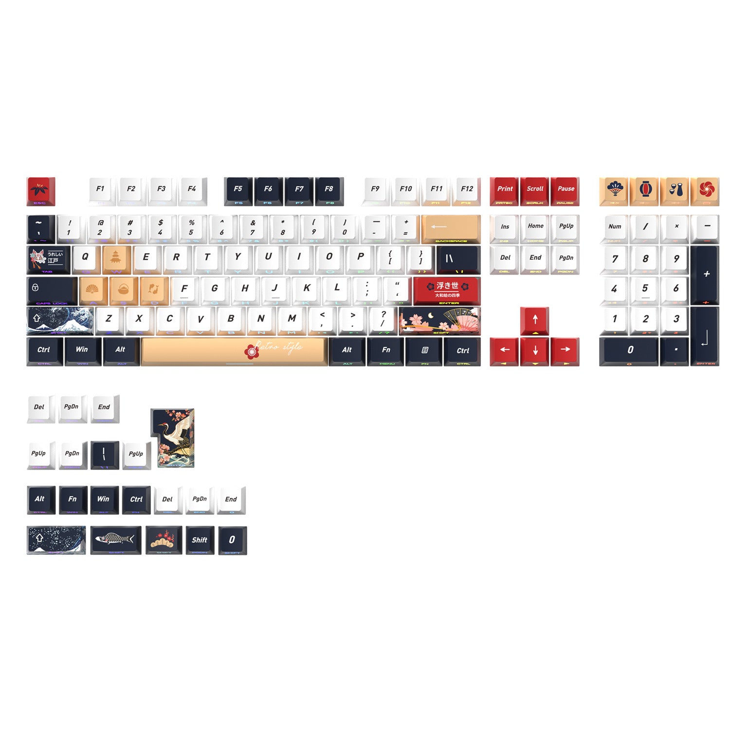Ukiyo-e Side Backlight Keycaps