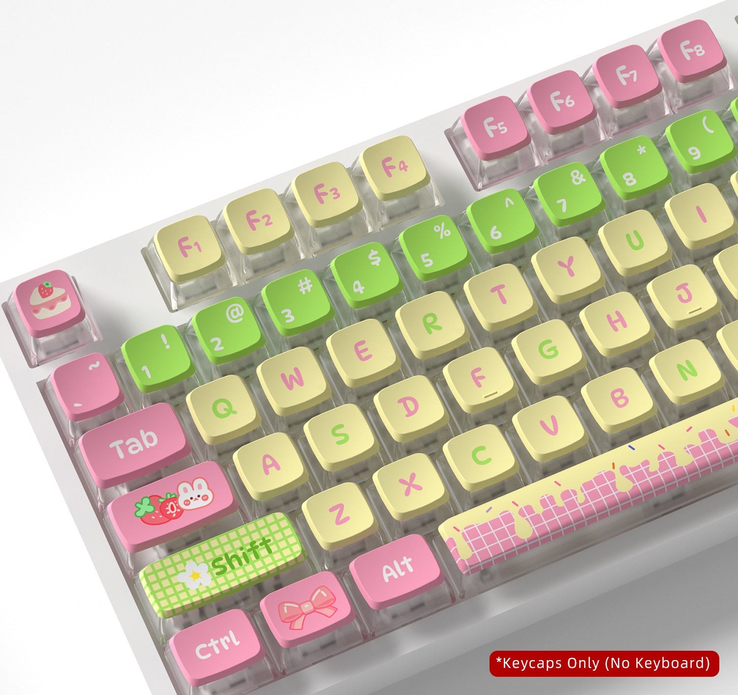 Strawberry Rabbit Four-Sided Backlight Keycaps