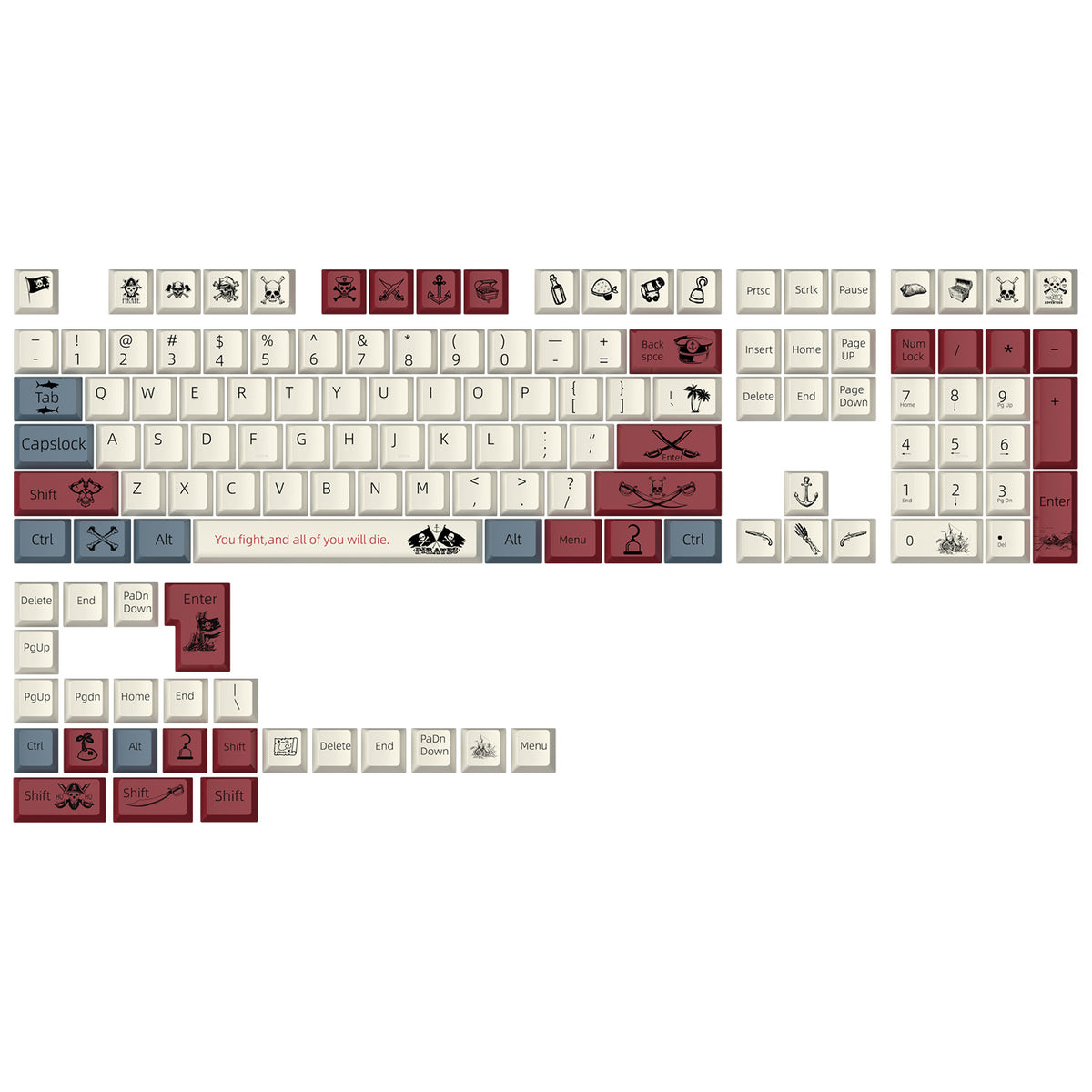 Pirates Caribbean Keycaps