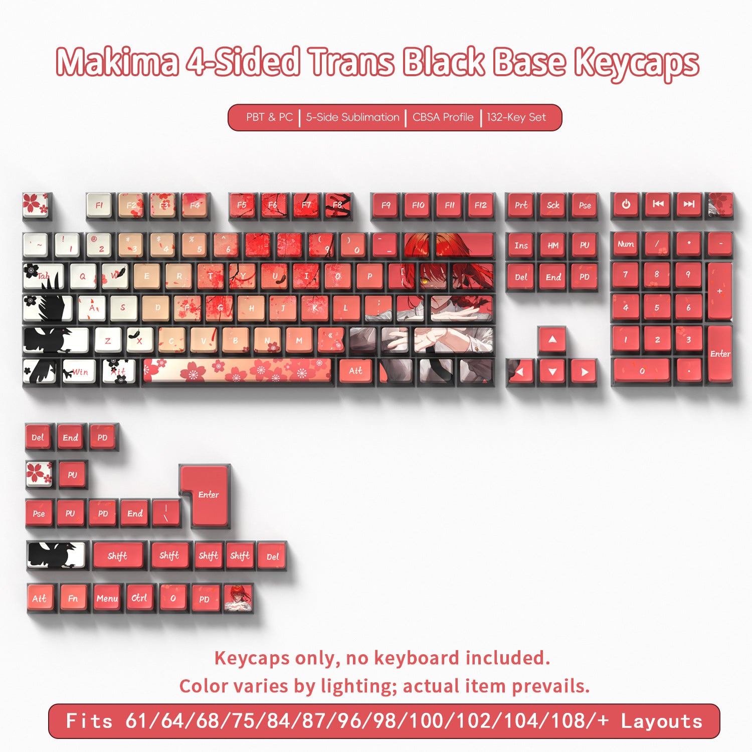 Makima Four-Sided Backlight Keycaps