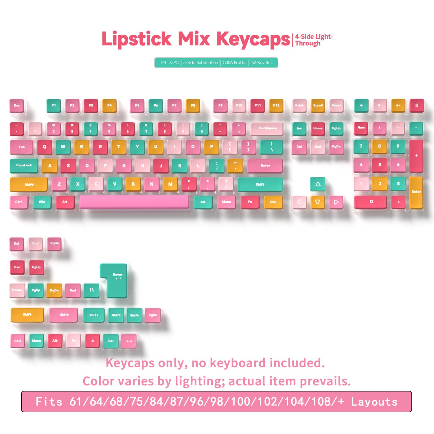 Lipstick Mix Four-Sided Backlight Keycaps