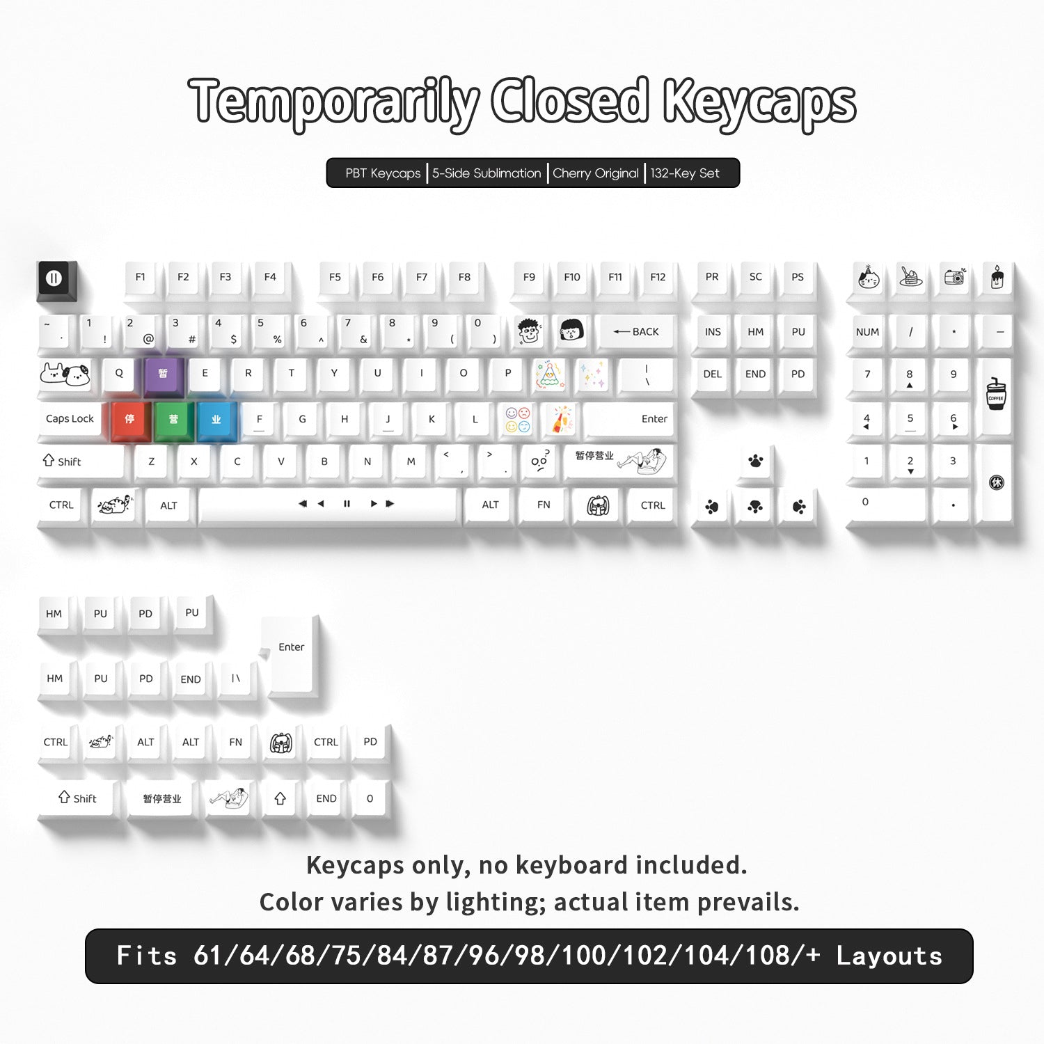 Temporarily Closed Keycaps