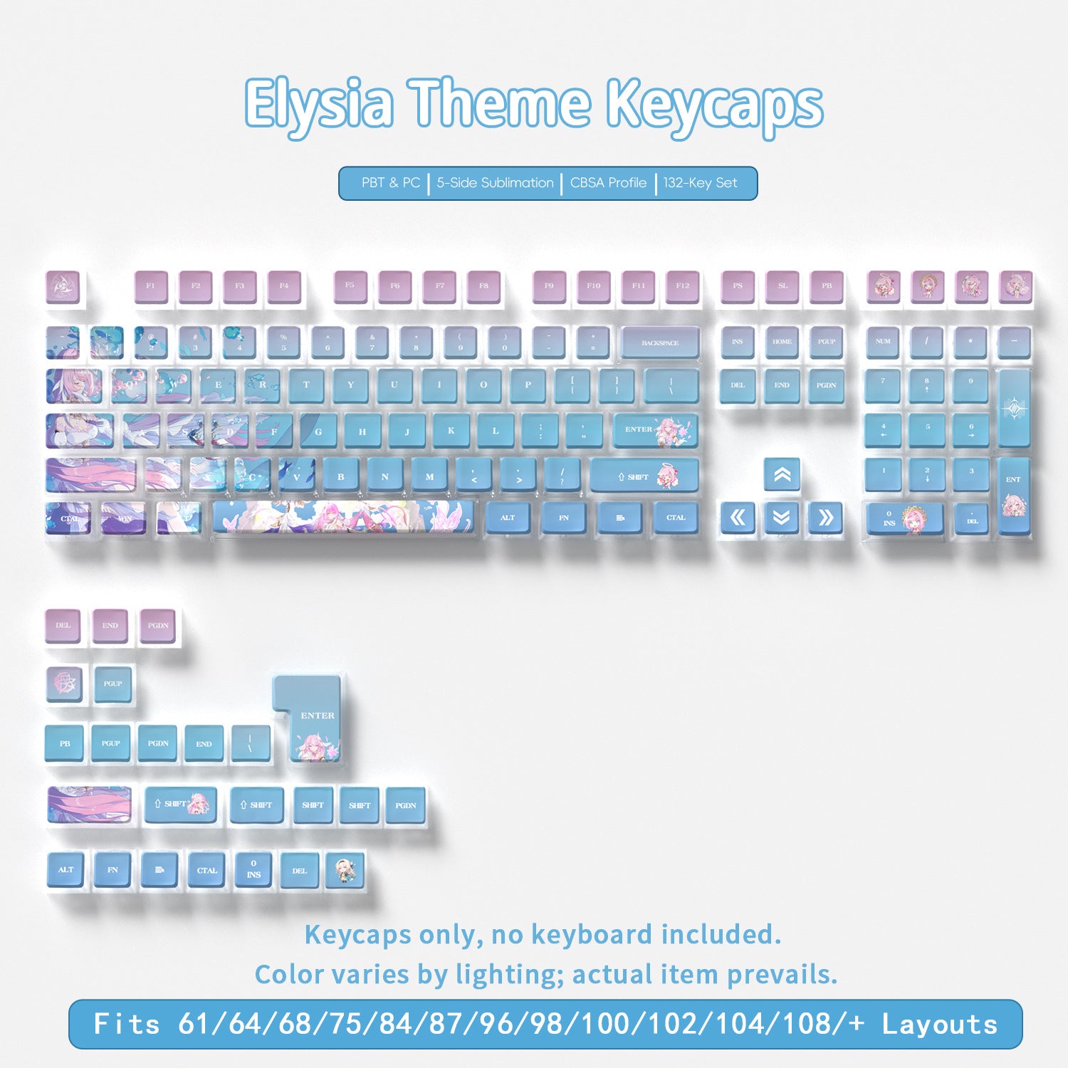 Elysia Four-Sided Backlight Keycaps