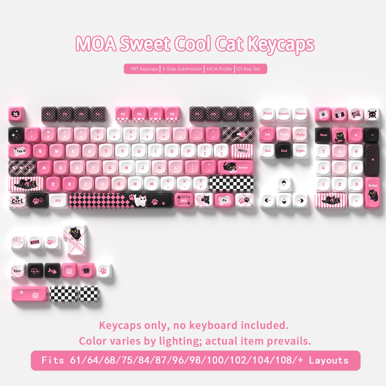 Sweet Cool Cat Keycaps