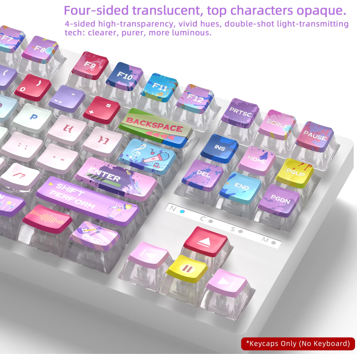 Electric Vibe Four-Sided Backlight Keycaps