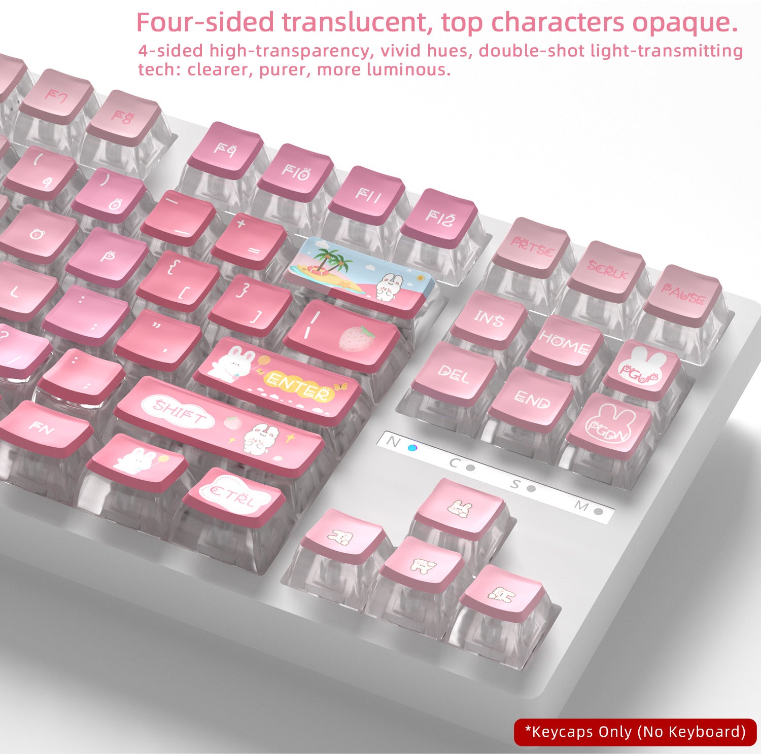 Summer Bunny 4-Sided Backlight Keycaps