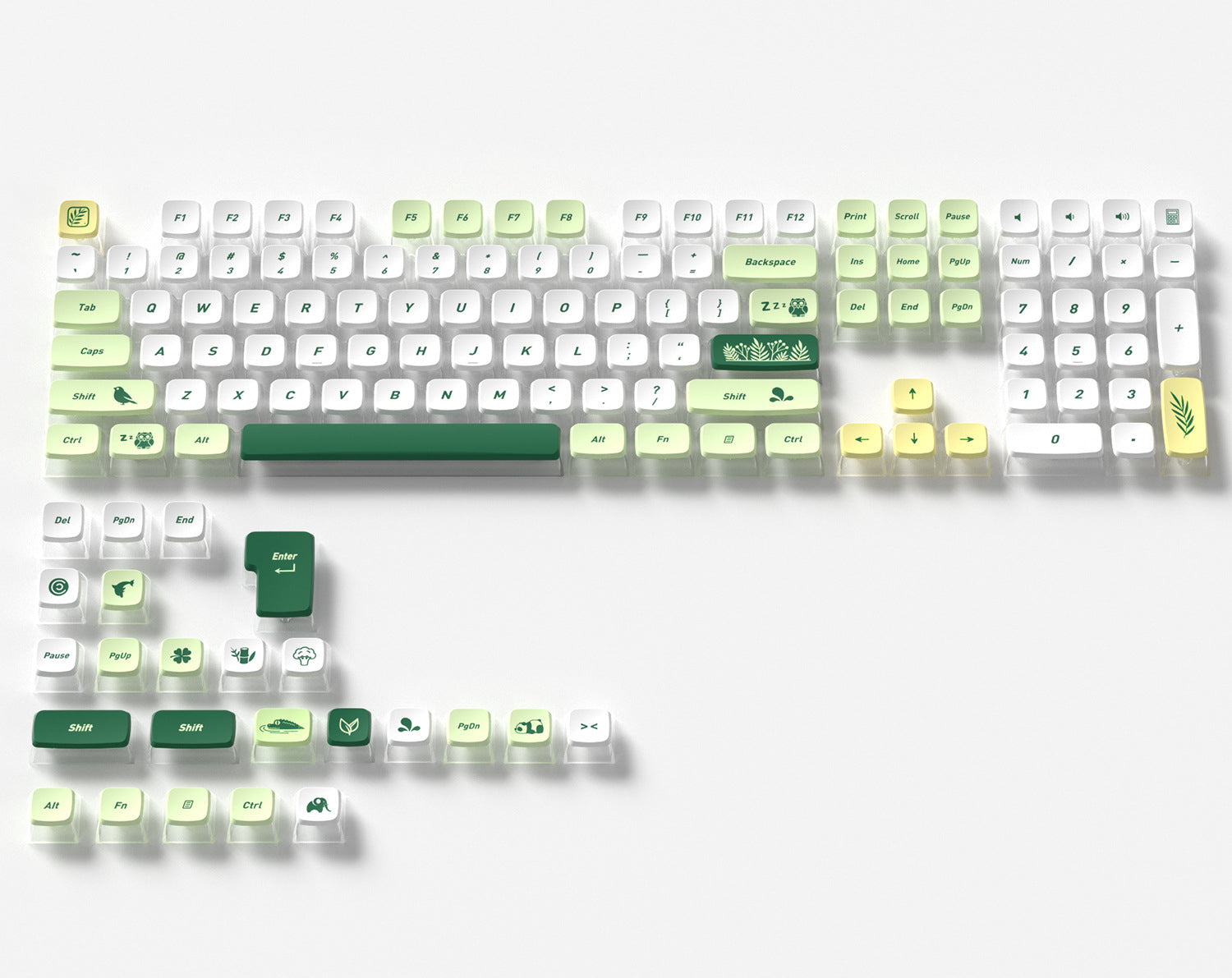 Botanical Garden Four-Sided Backlight Keycaps
