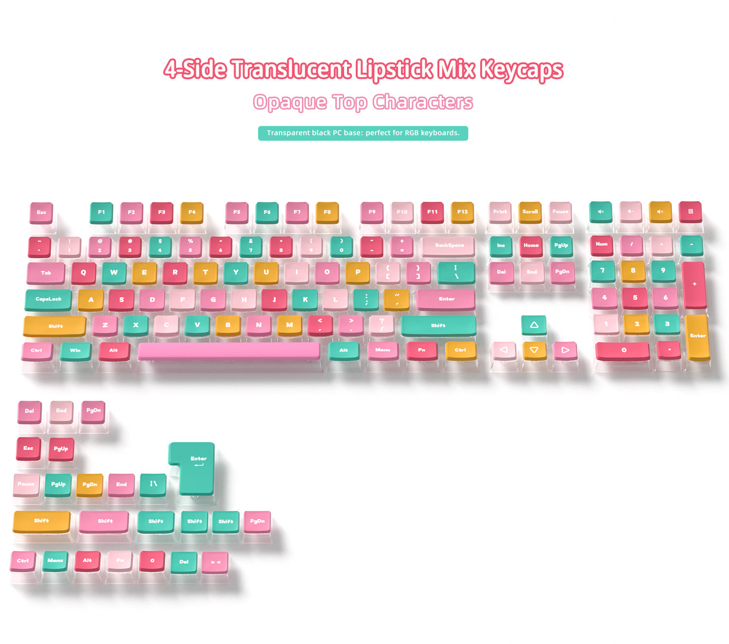 Lipstick Mix Four-Sided Backlight Keycaps
