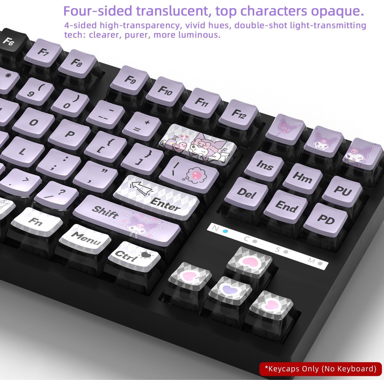 Kuromi Four-Sided Backlight Keycaps