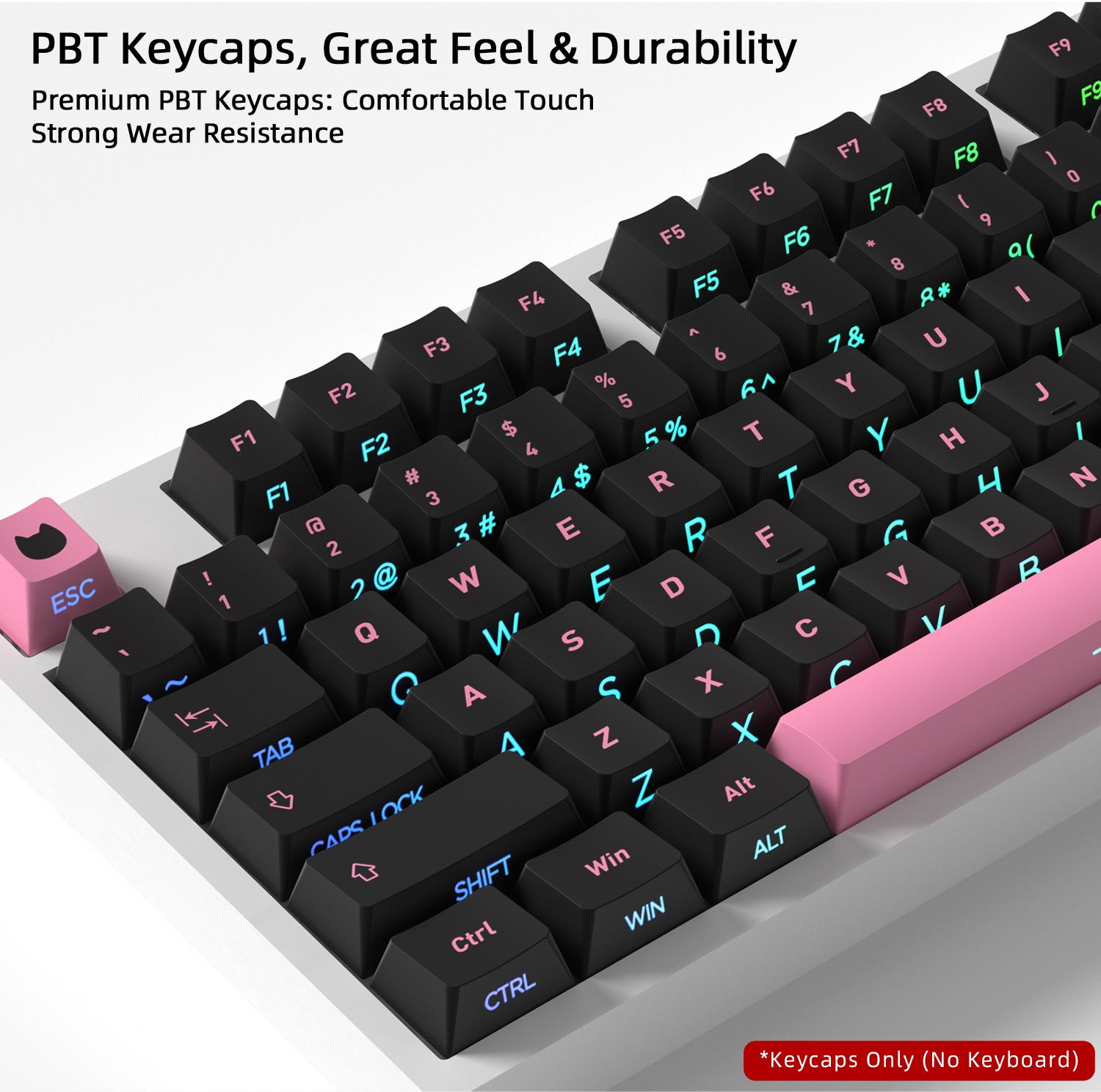 Pink Kitten Side Backlight Keycaps