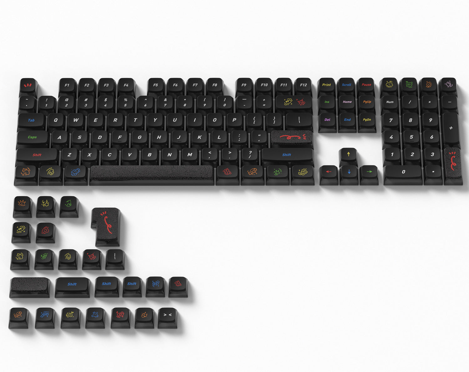 Graffiti Four-Sided Backlight Keycaps