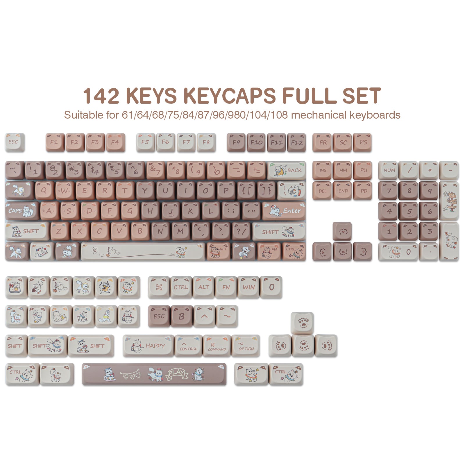 Naughty Cat keycaps