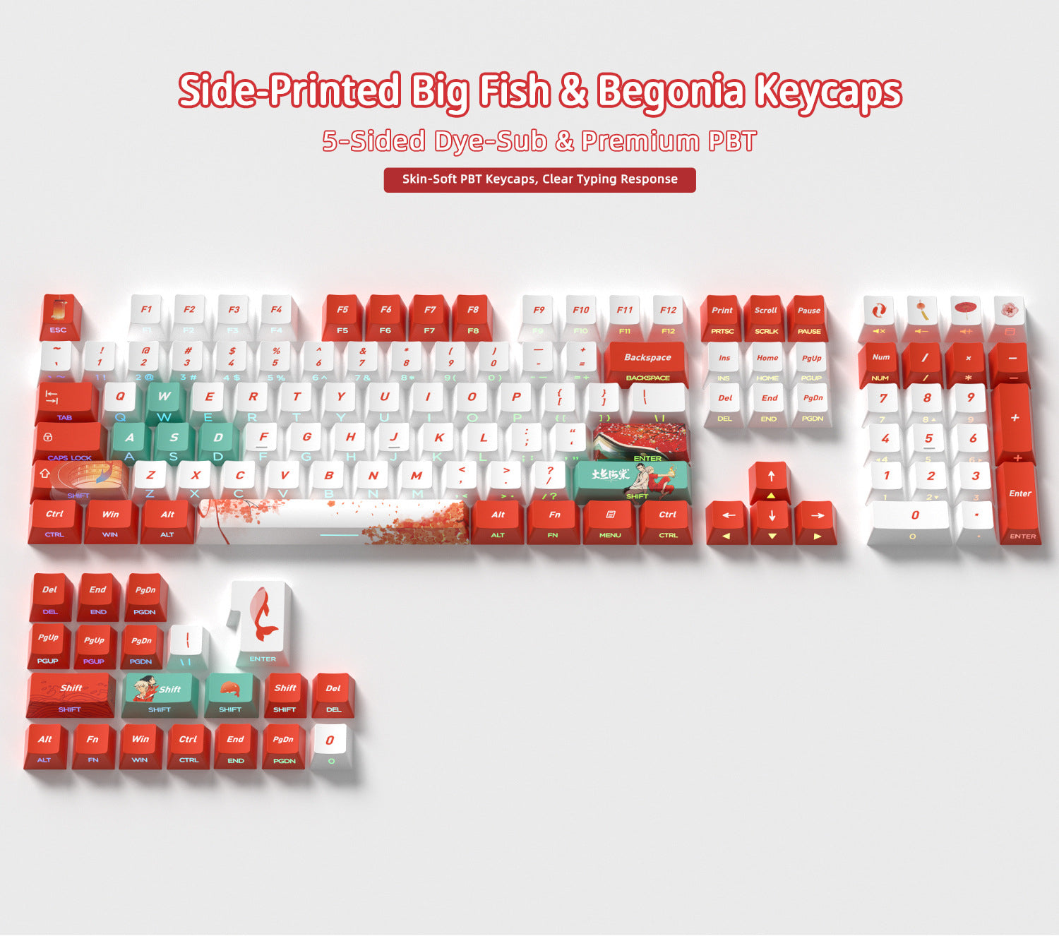 Big Fish Begonia Side Backlight Keycaps