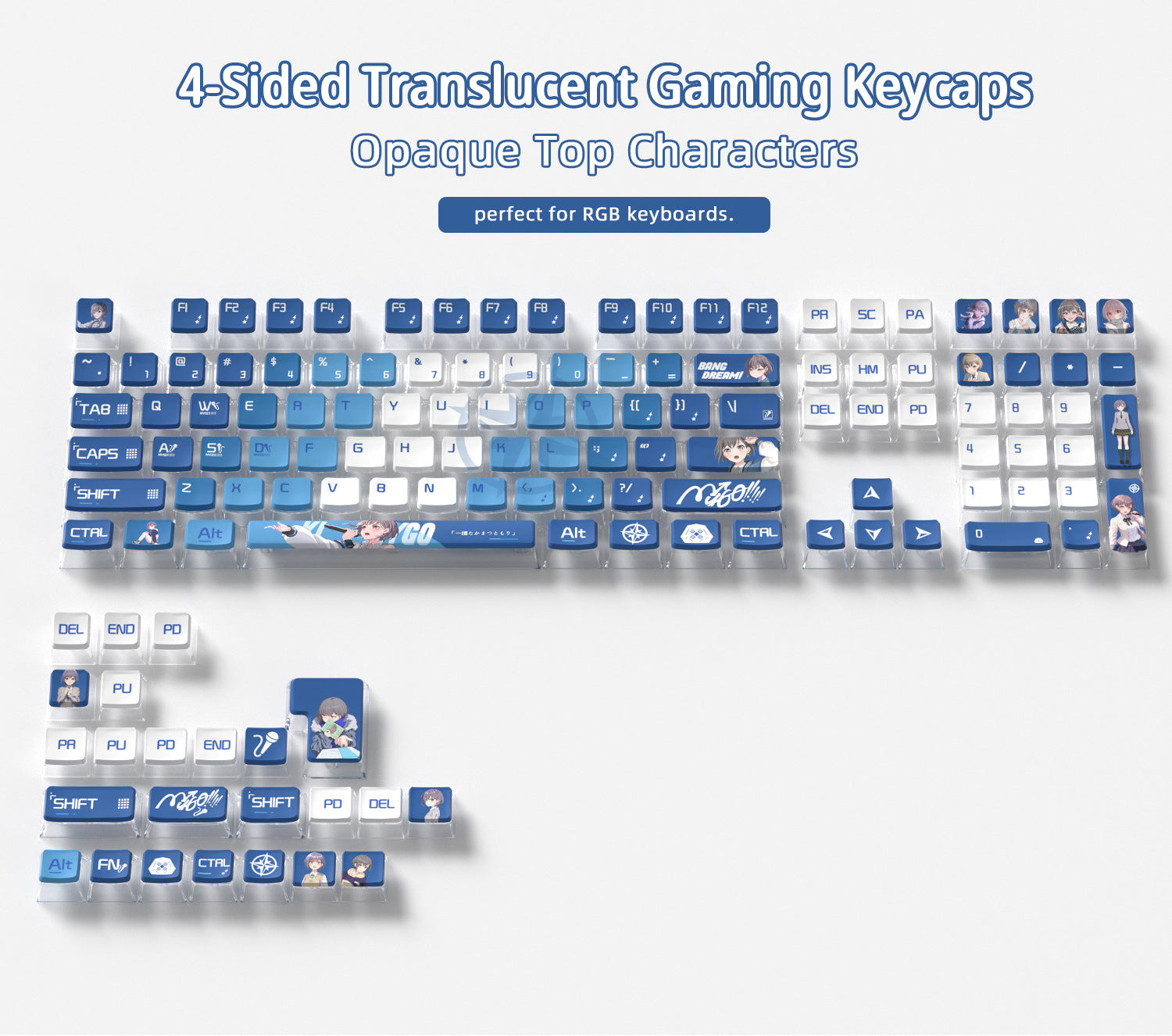 Takamatsu Tomori Four-Sided Backlight Keycaps