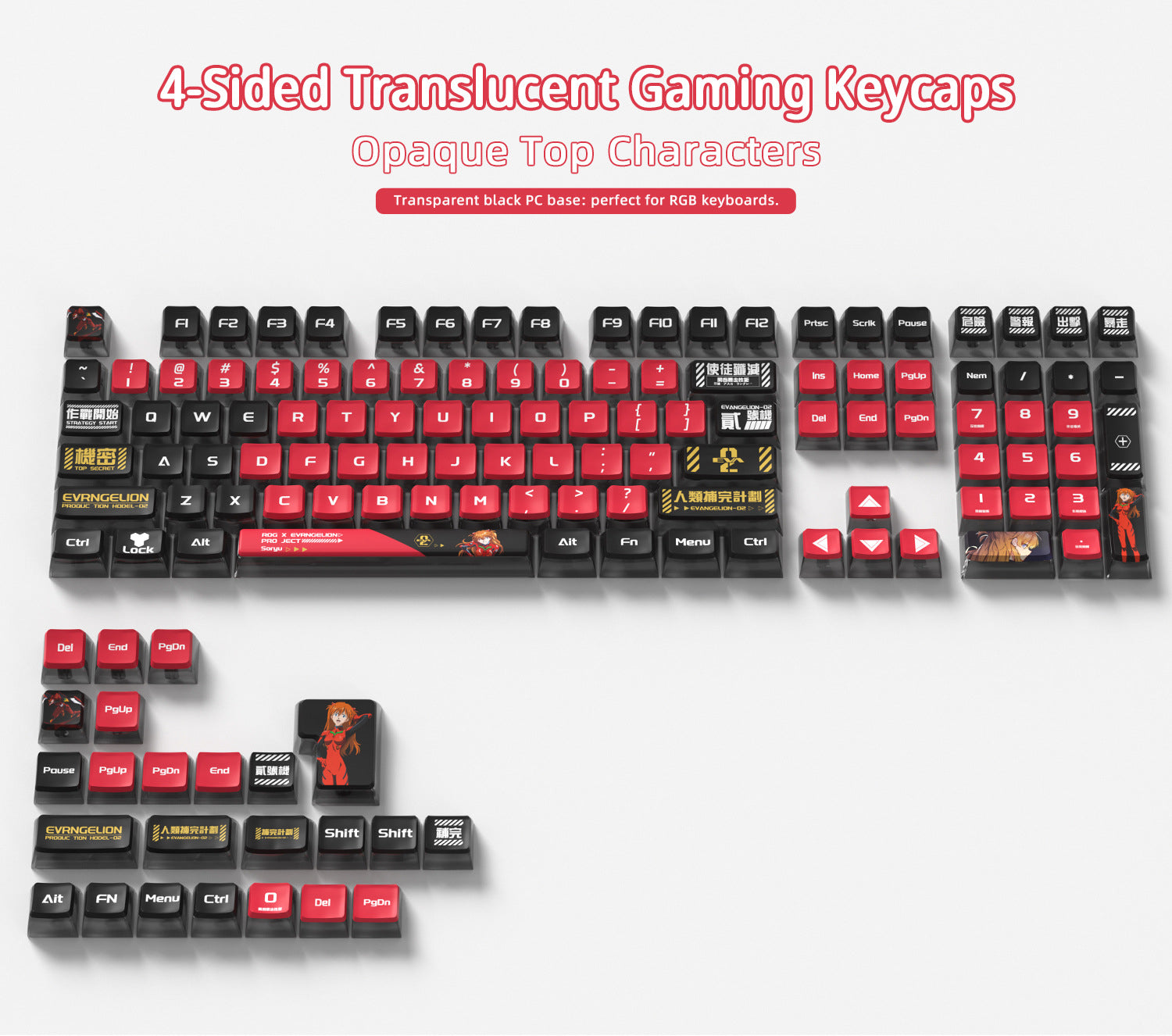 EVA Asuka Four-Sided Backlight Keycaps