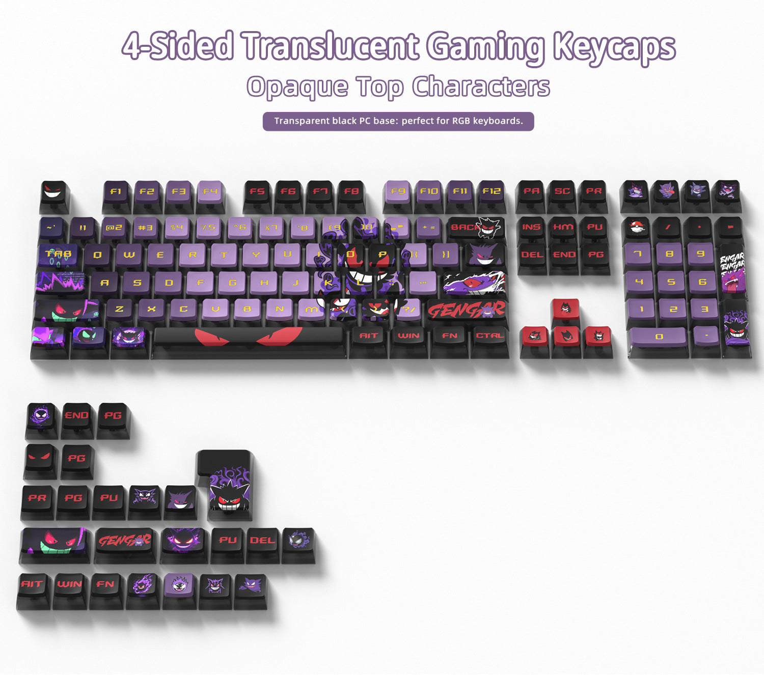 Gengar Four-Sided Backlight Keycaps