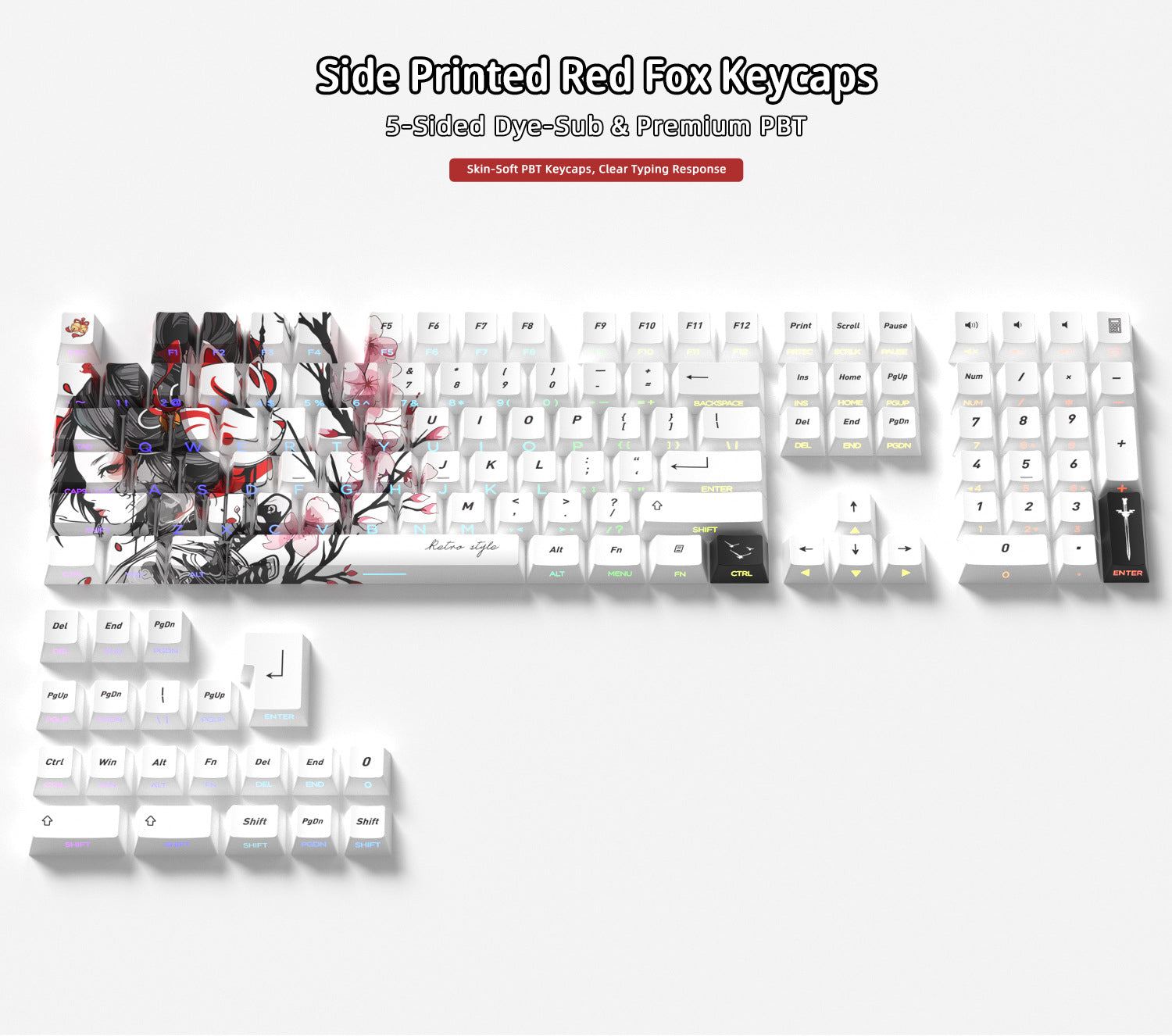 Red Fox Side Backlight Keycaps