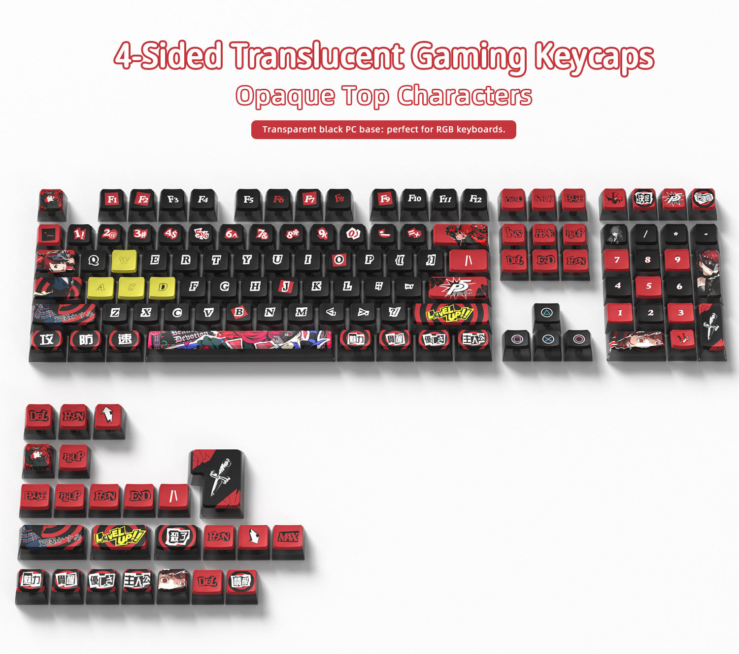 Kasumi Four-Sided Backlight Keycaps