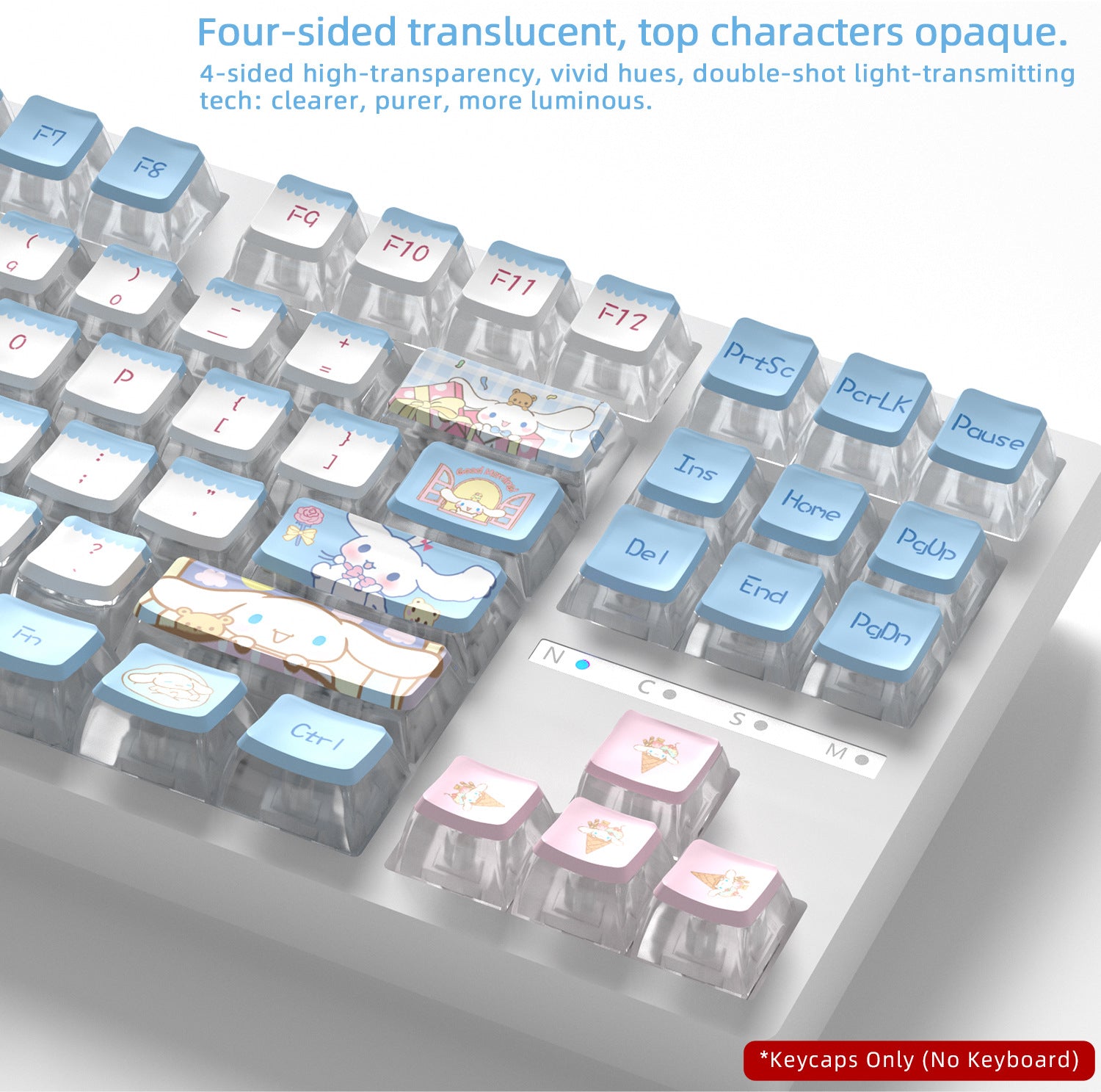 Cinnamoroll Four-Sided Backlight Keycaps