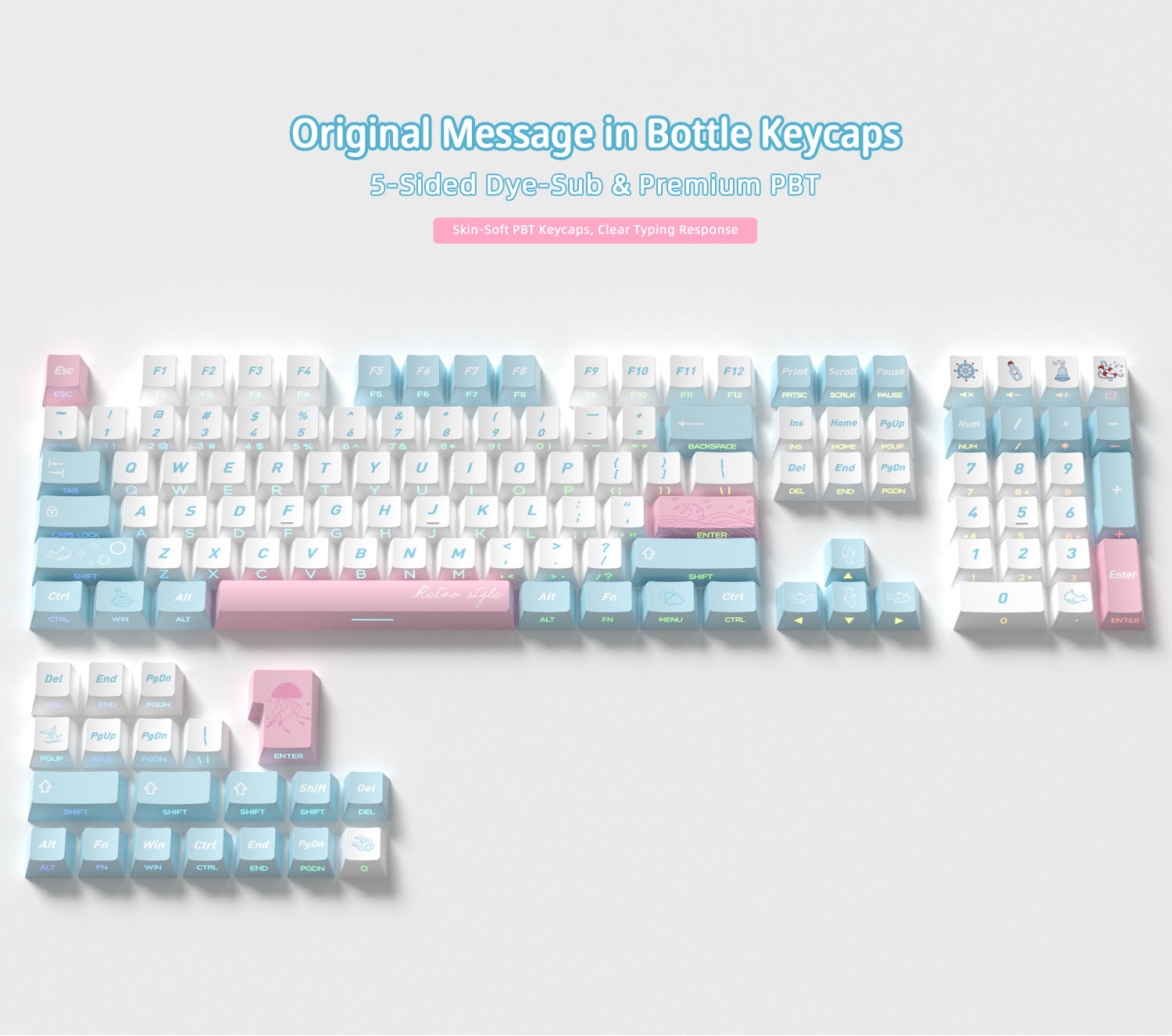 Original Message In Bottle Side Backlight Keycaps