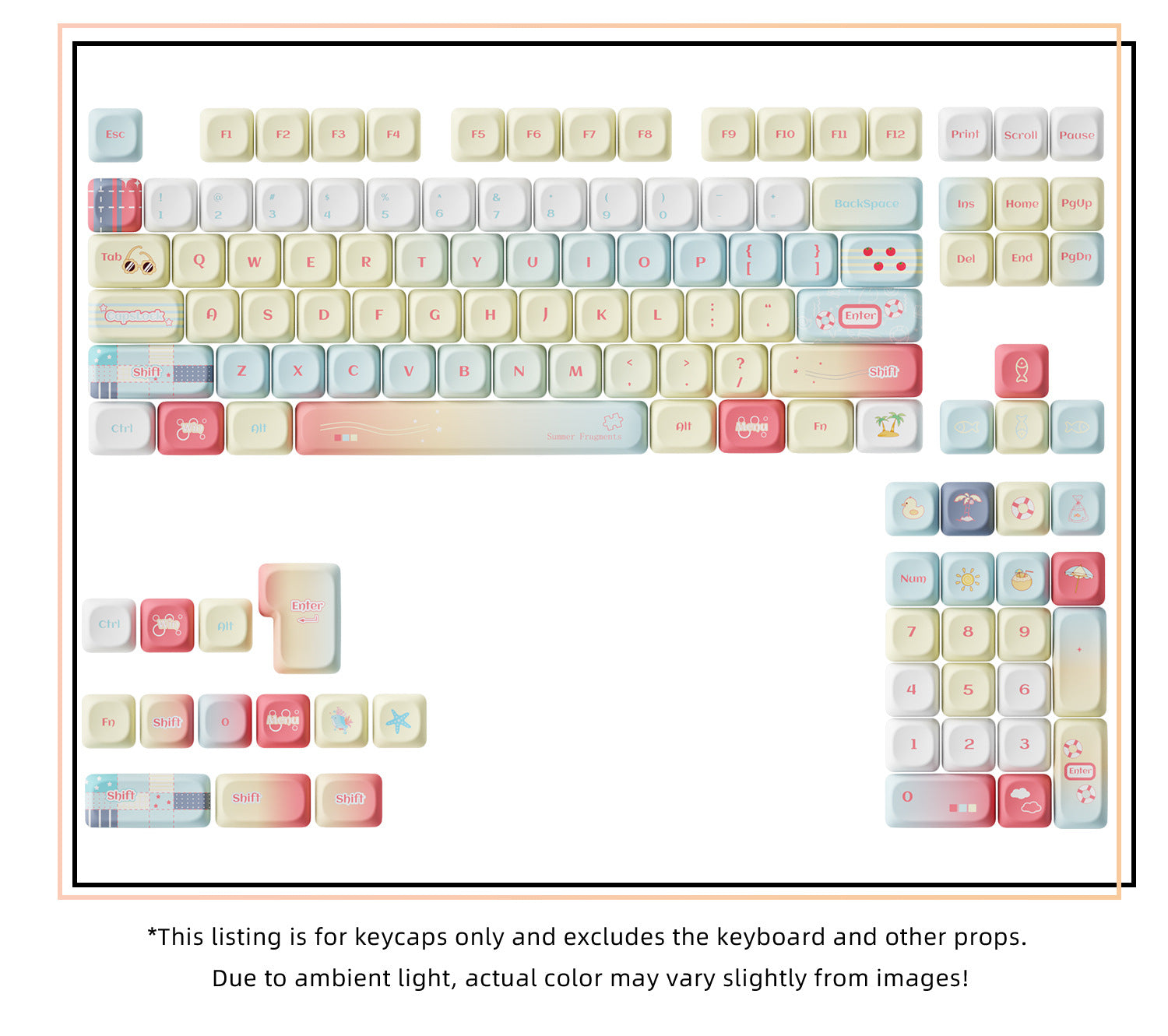 Summer Beach Keycaps