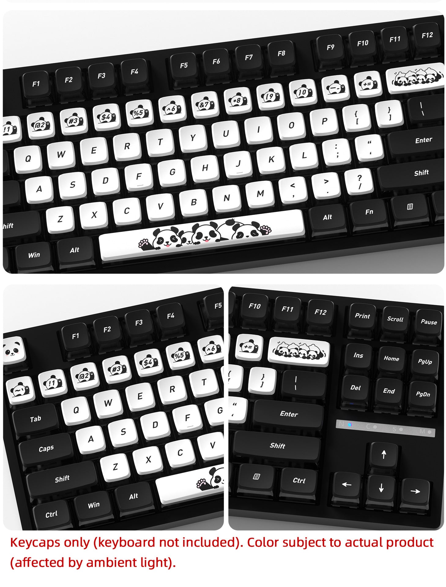 Panda Four-Sided Backlight Keycaps