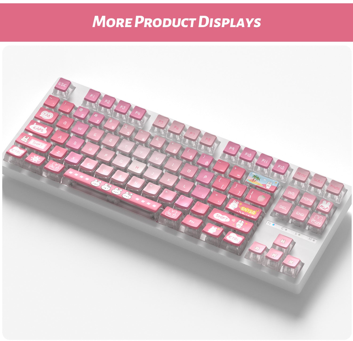 Summer Bunny 4-Sided Backlight Keycaps