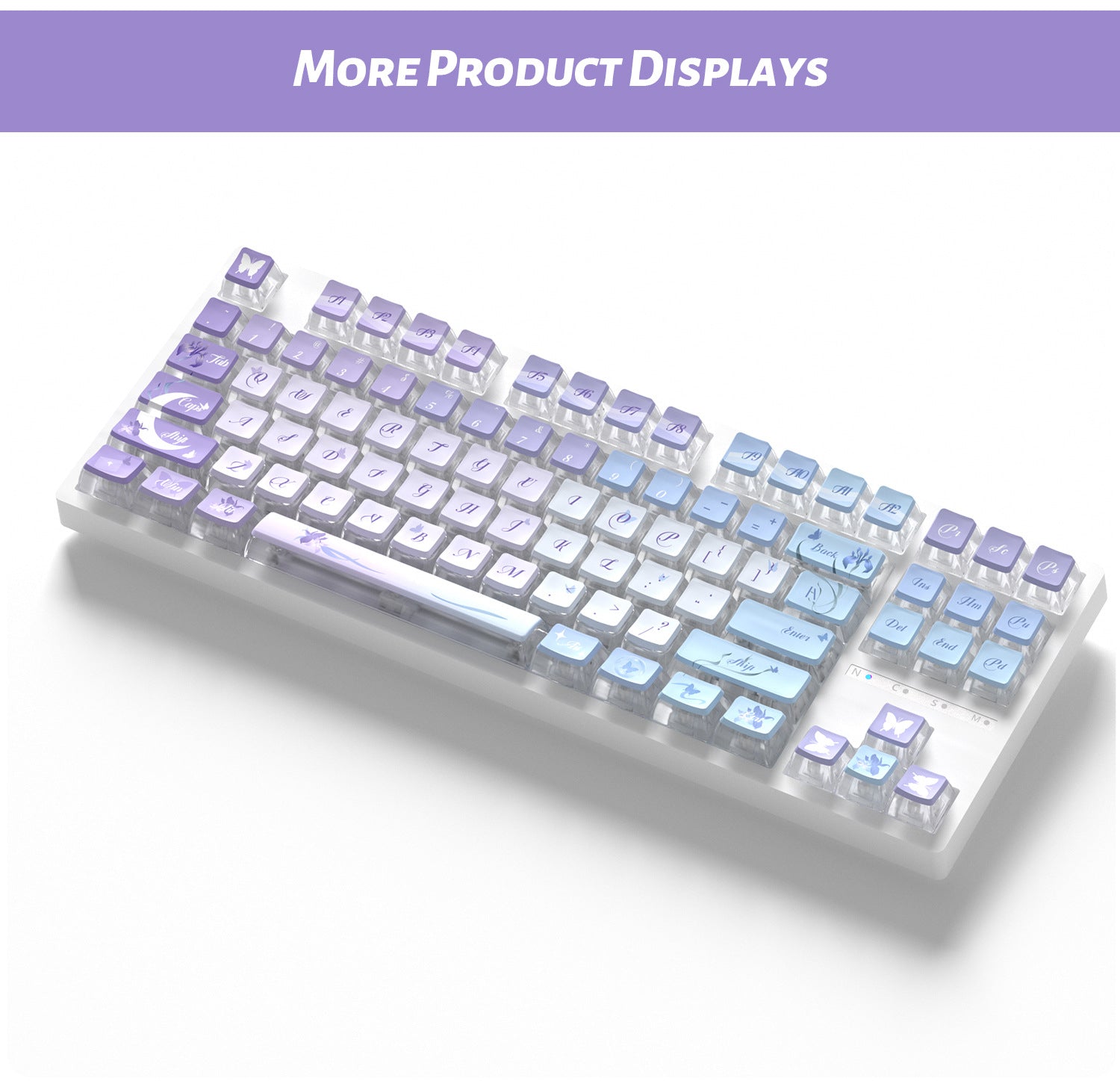 Iris Butterfly Four-Sided Backlight Keycaps