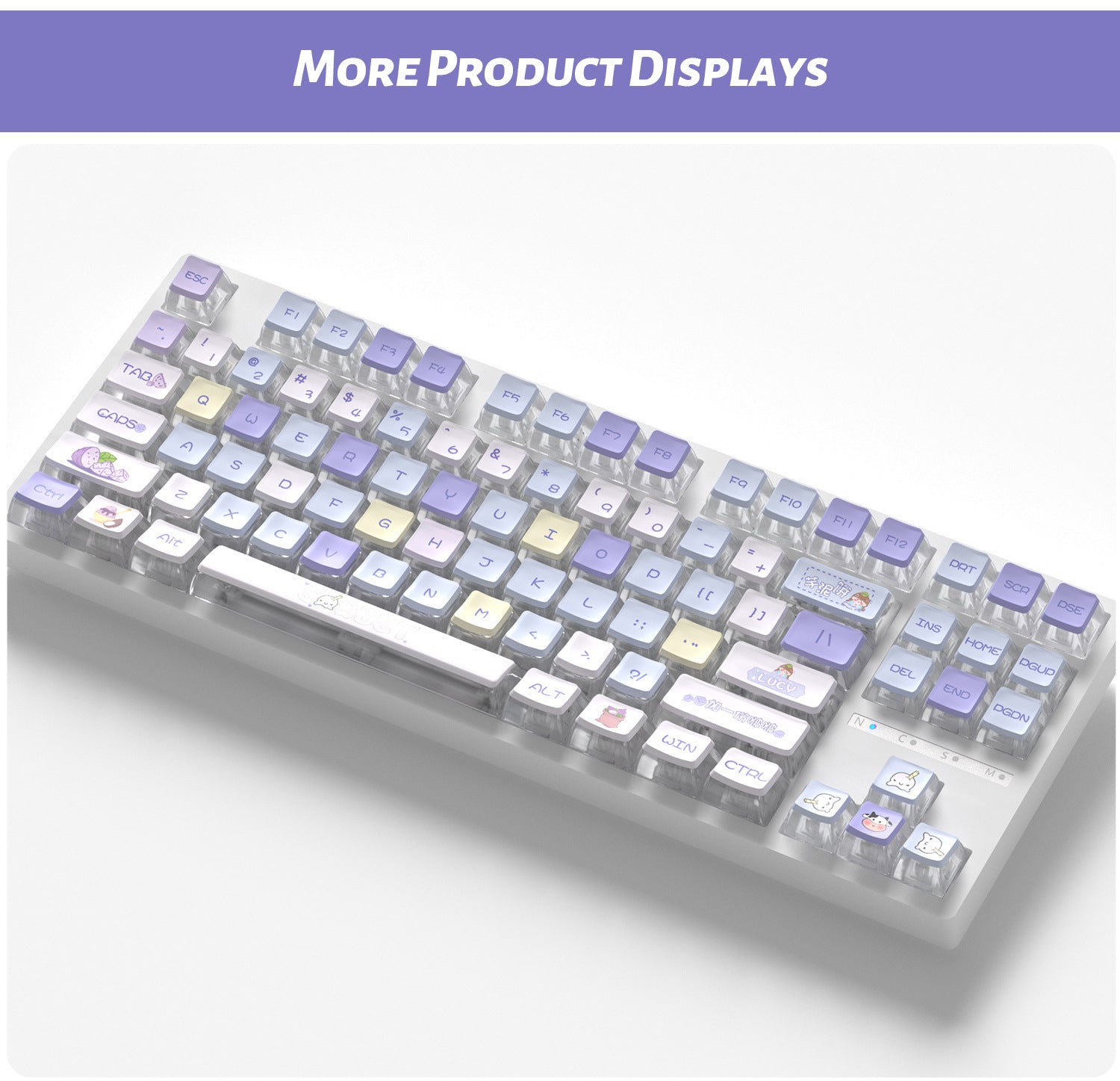 Boba Milk Tea Four-Sided Backlight Keycaps