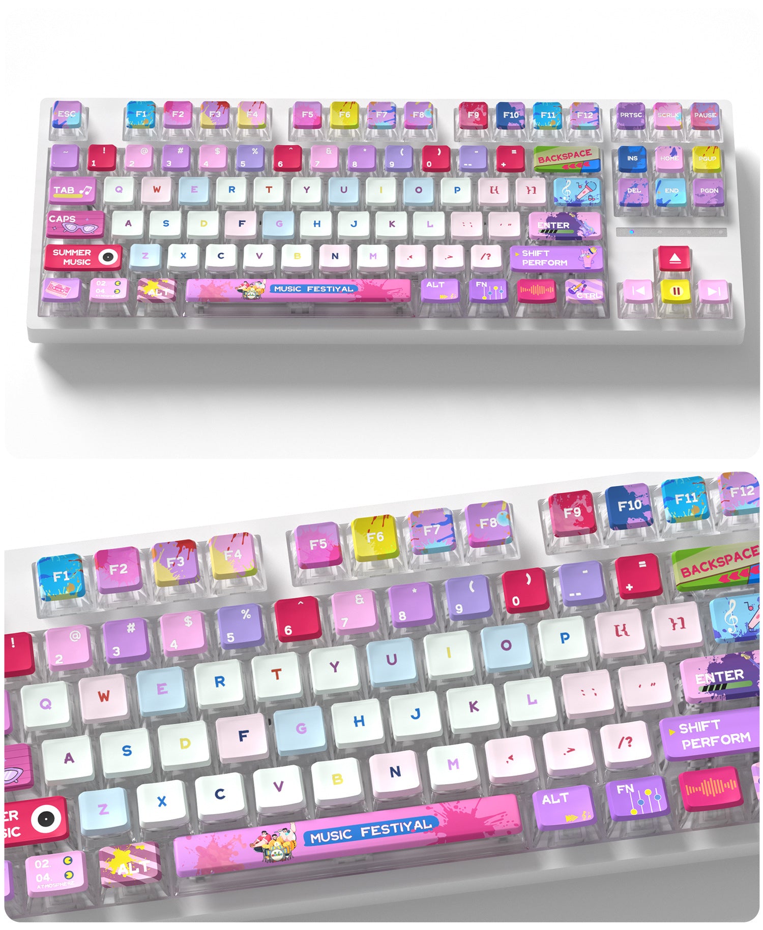 Electric Vibe Four-Sided Backlight Keycaps