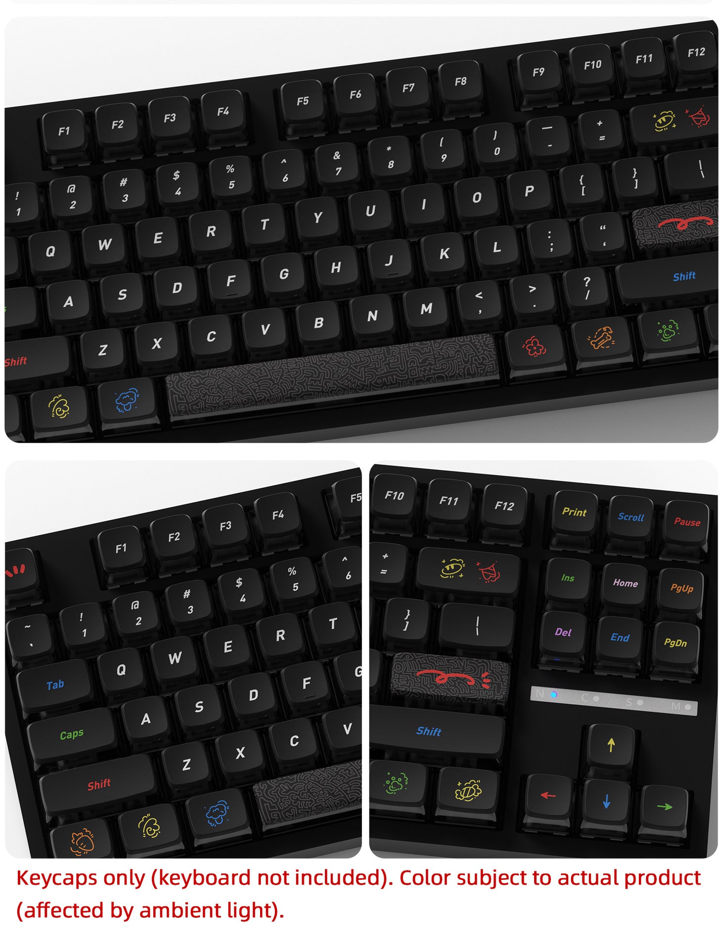 Graffiti Four-Sided Backlight Keycaps