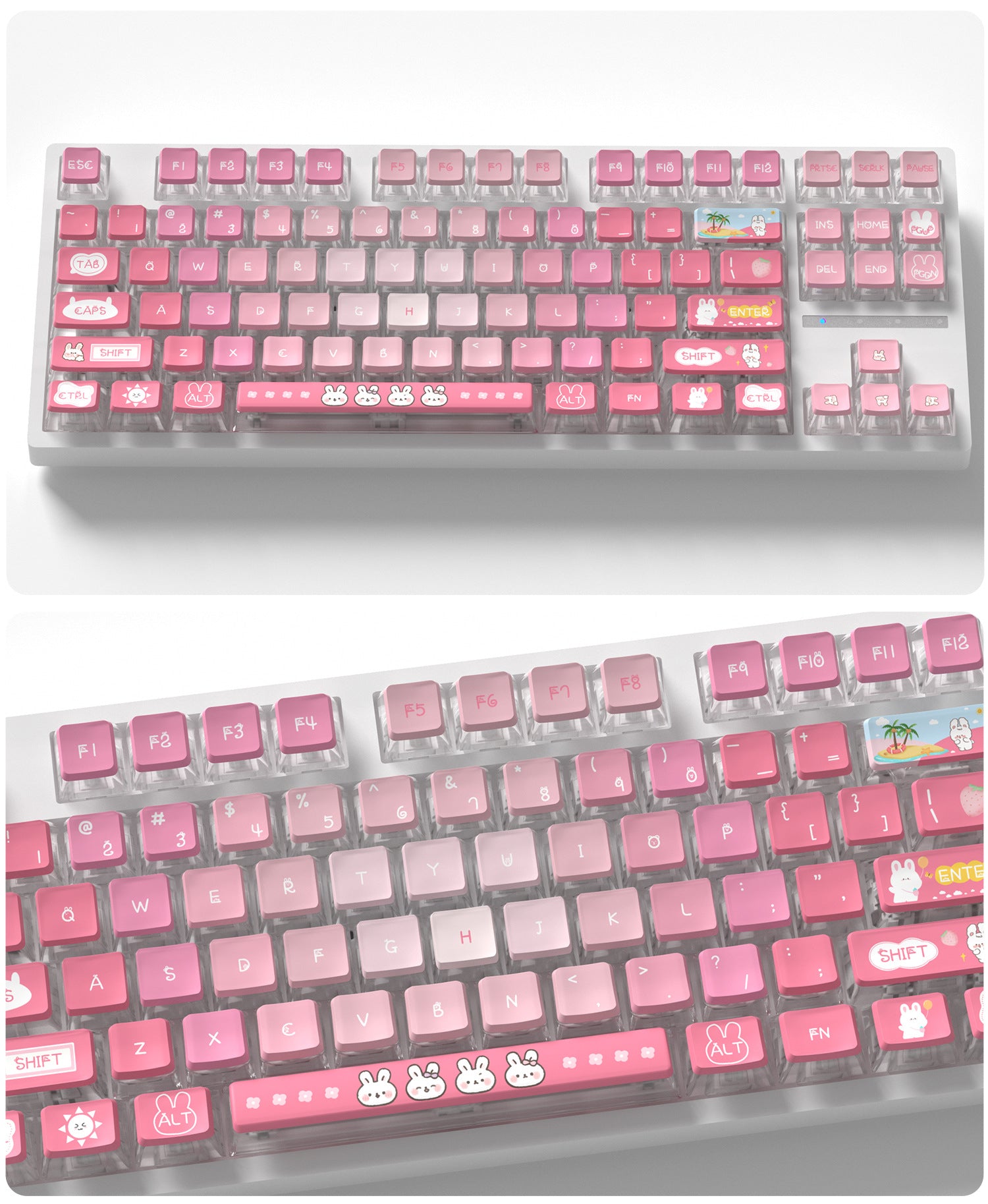 Summer Bunny 4-Sided Backlight Keycaps
