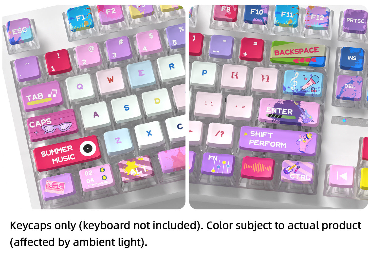 Electric Vibe Four-Sided Backlight Keycaps