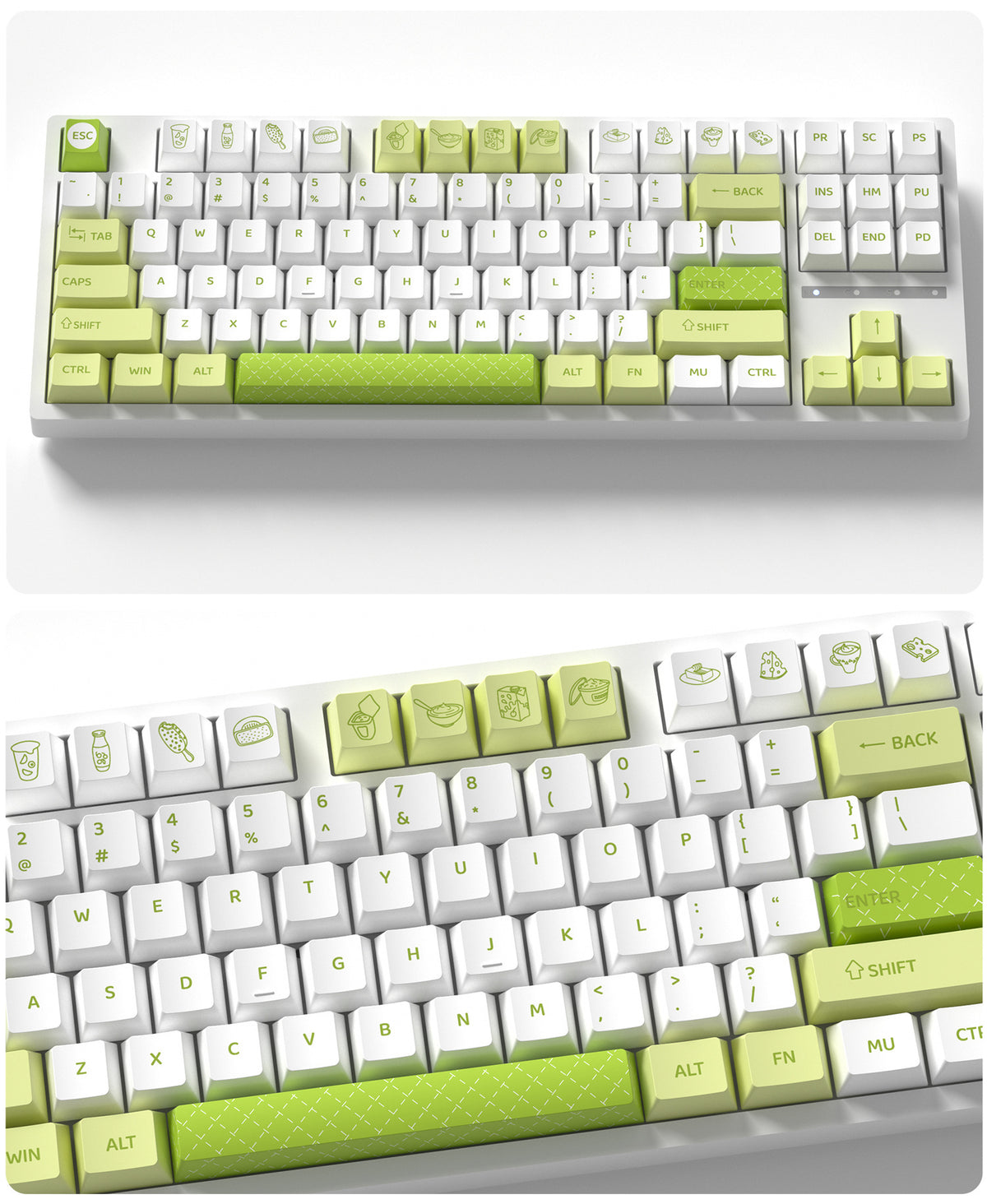 Yogurt Avocado Keycaps