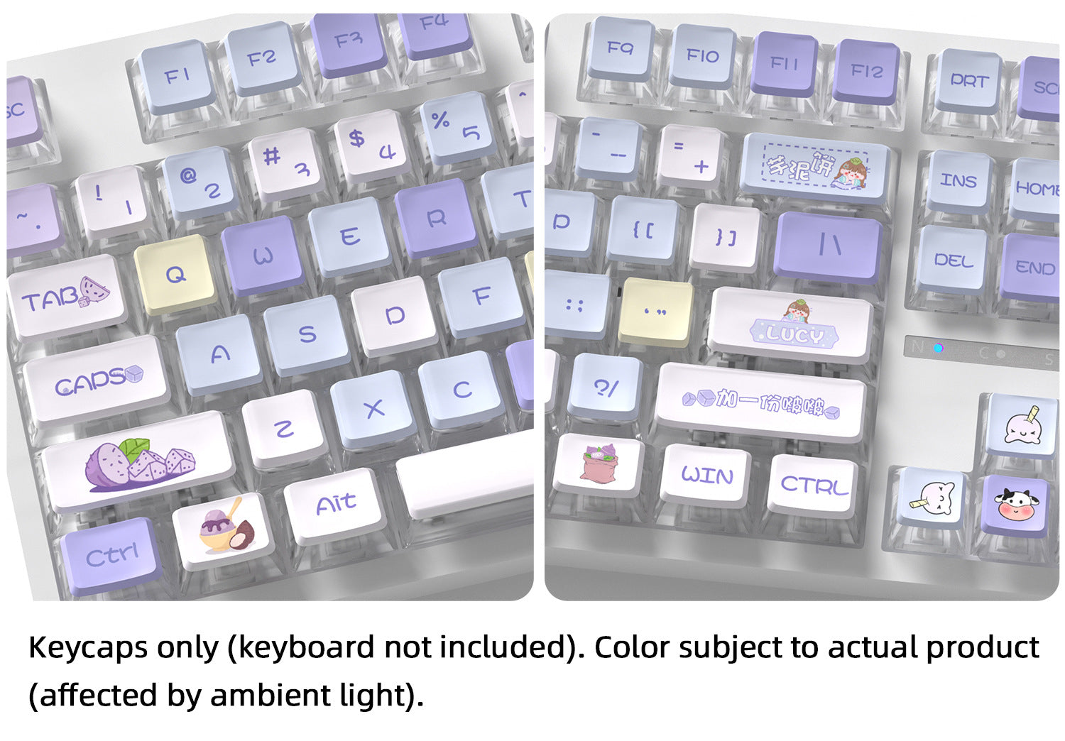 Boba Milk Tea Four-Sided Backlight Keycaps