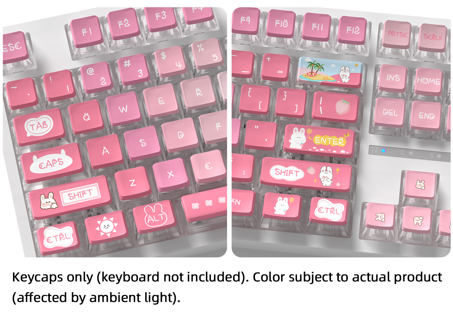 Summer Bunny 4-Sided Backlight Keycaps