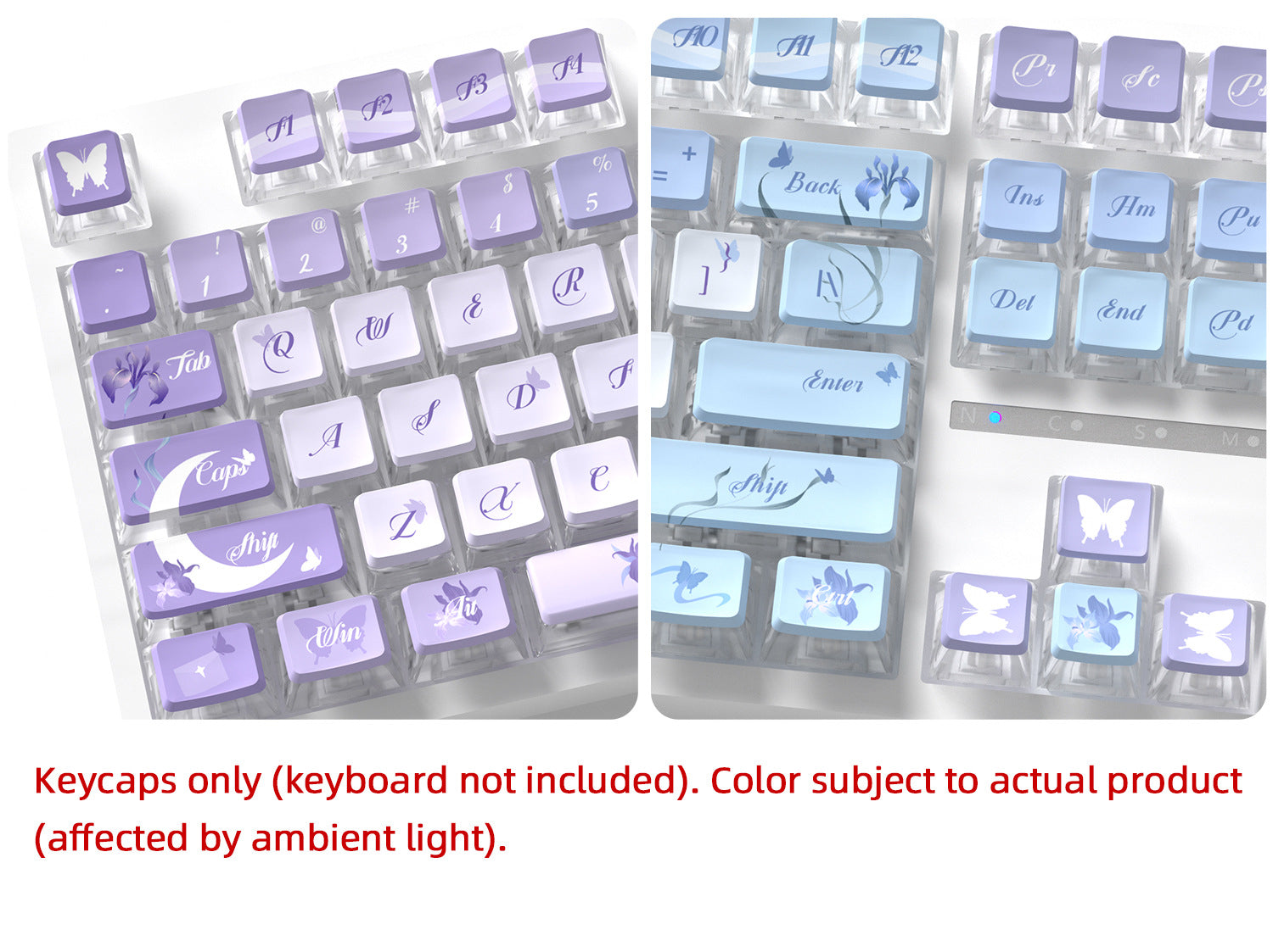 Iris Butterfly Four-Sided Backlight Keycaps