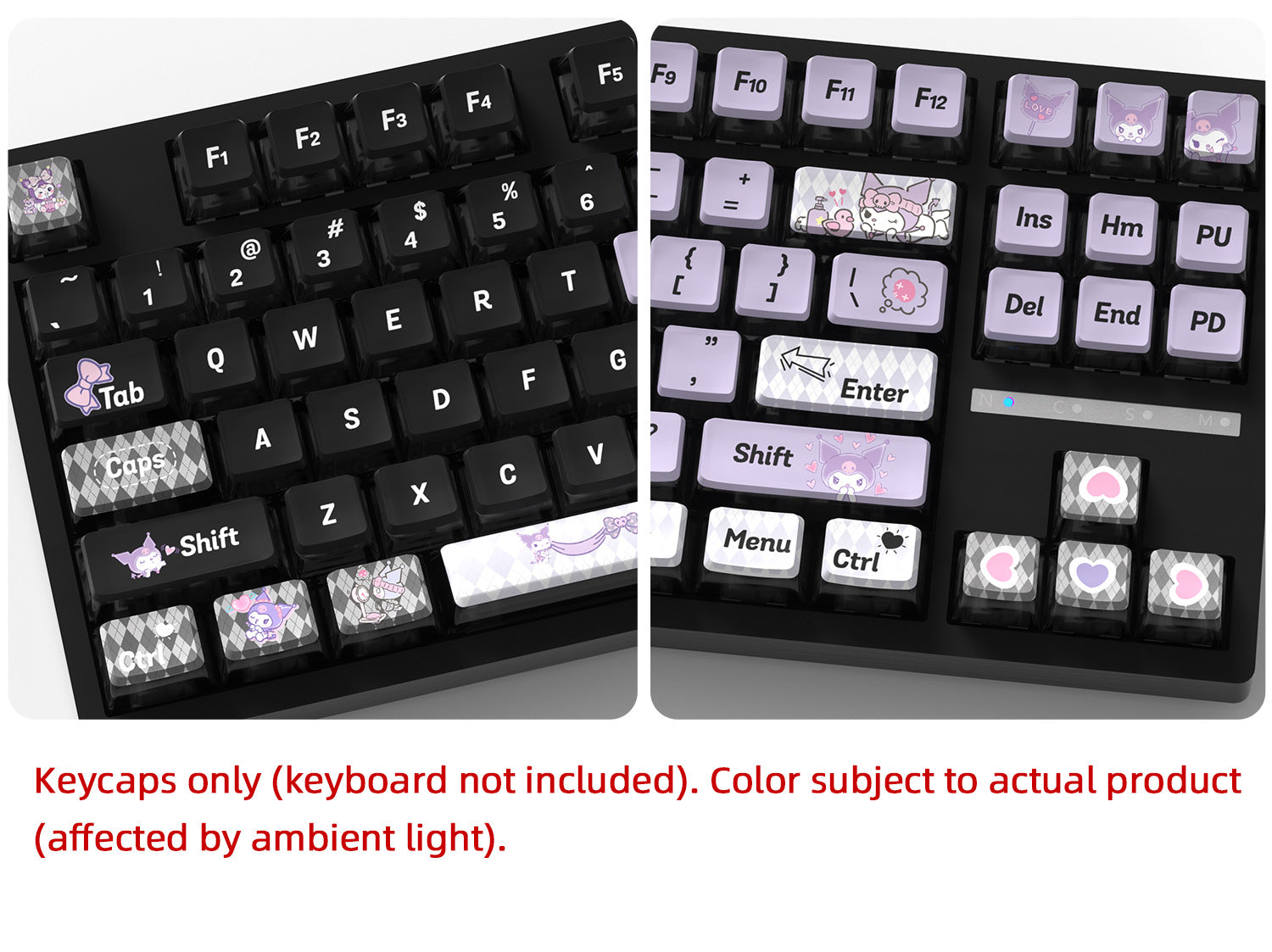 Kuromi Four-Sided Backlight Keycaps