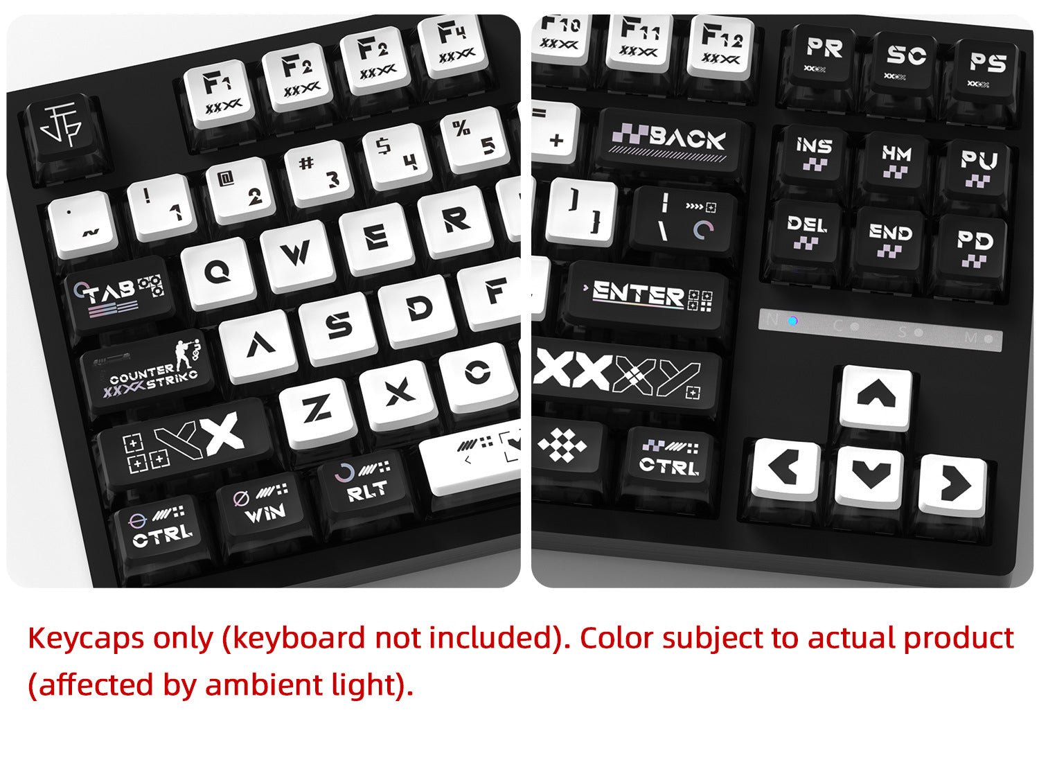 Sticker Collection Four-Sided Backlight Keycaps
