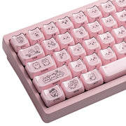 Crystal Hachiware Pink Keycaps
