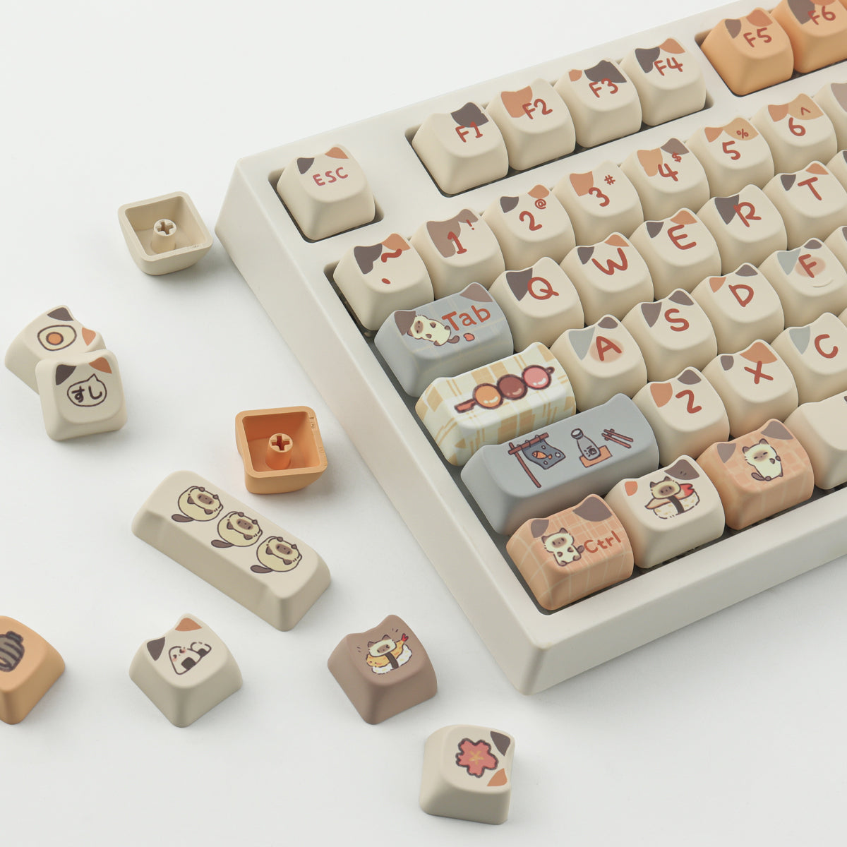 Sushi Cat keycaps