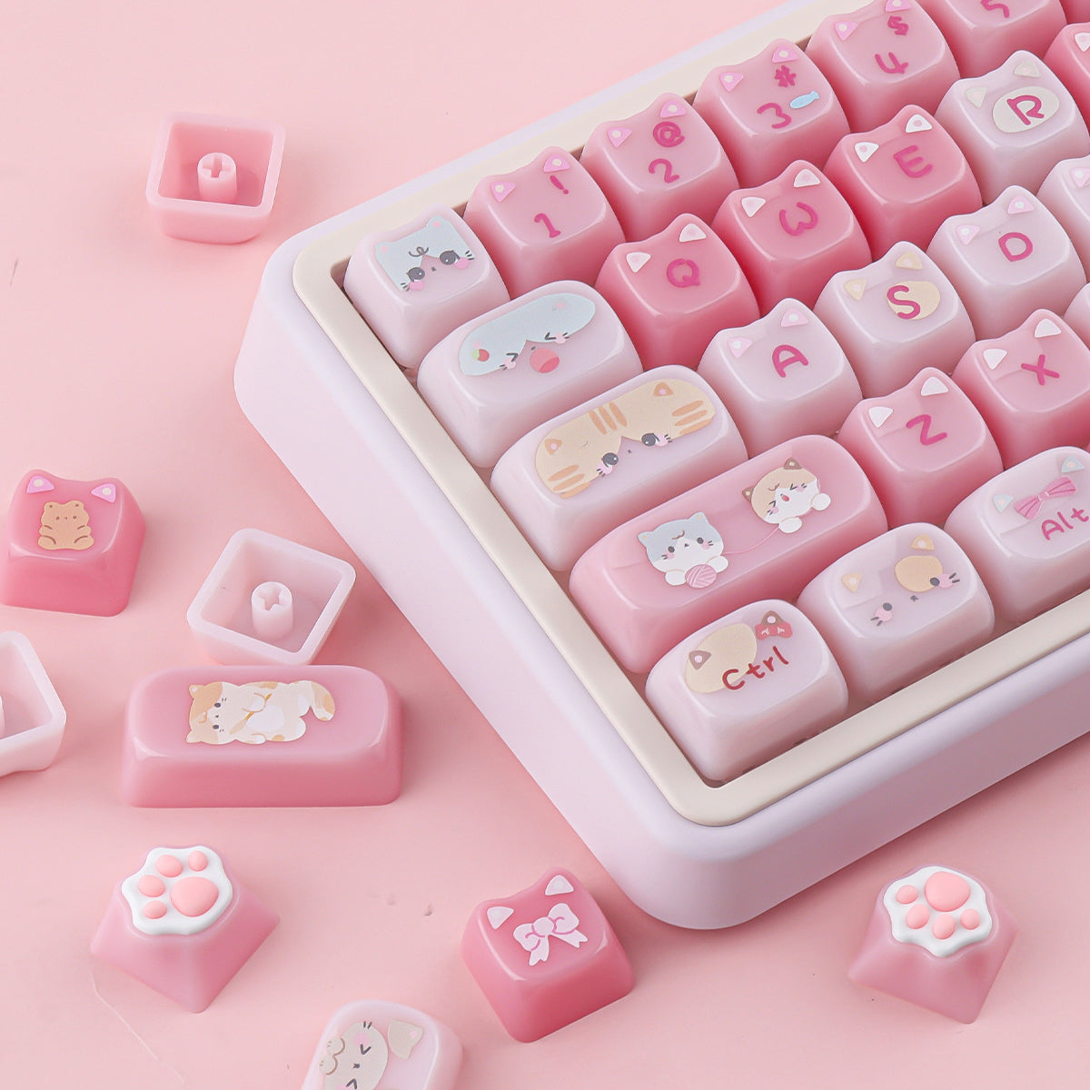 Meow Meow Pudding Keycaps - joorkey