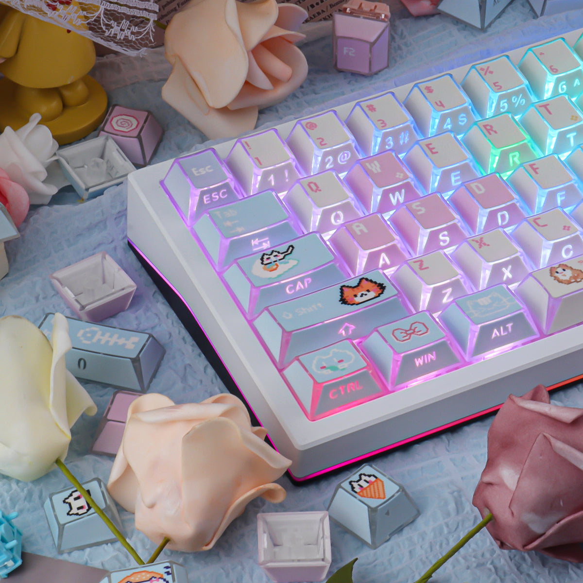Meow Shadow Side Backlight Keycaps
